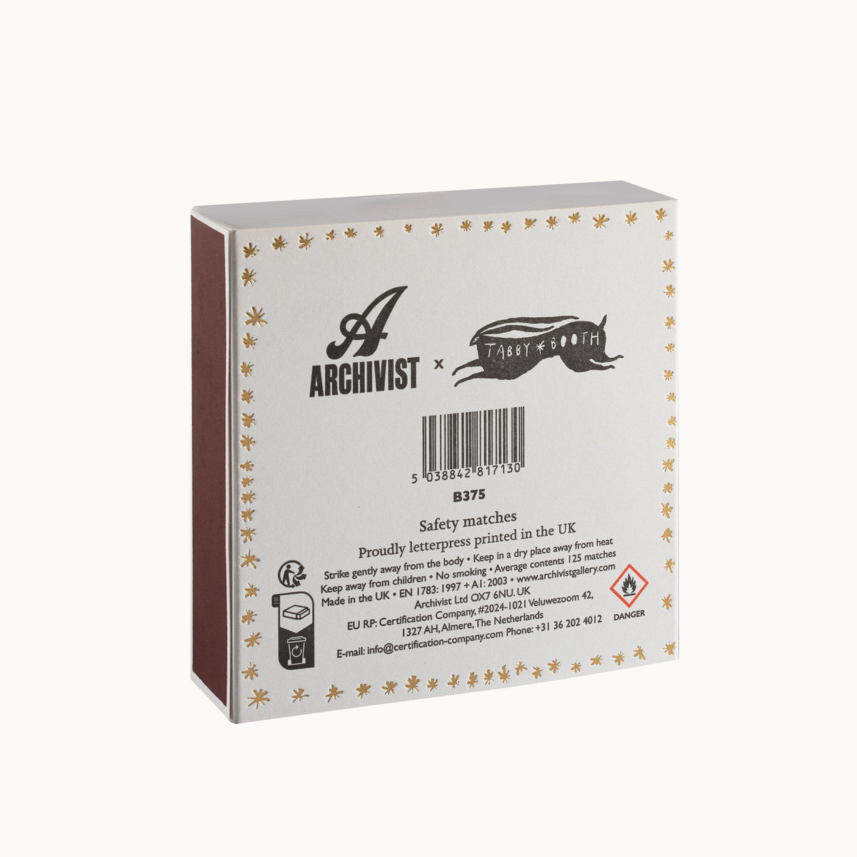Lange Streichhölzer Sun Ray | Square Matchbox von Archivist Gallery