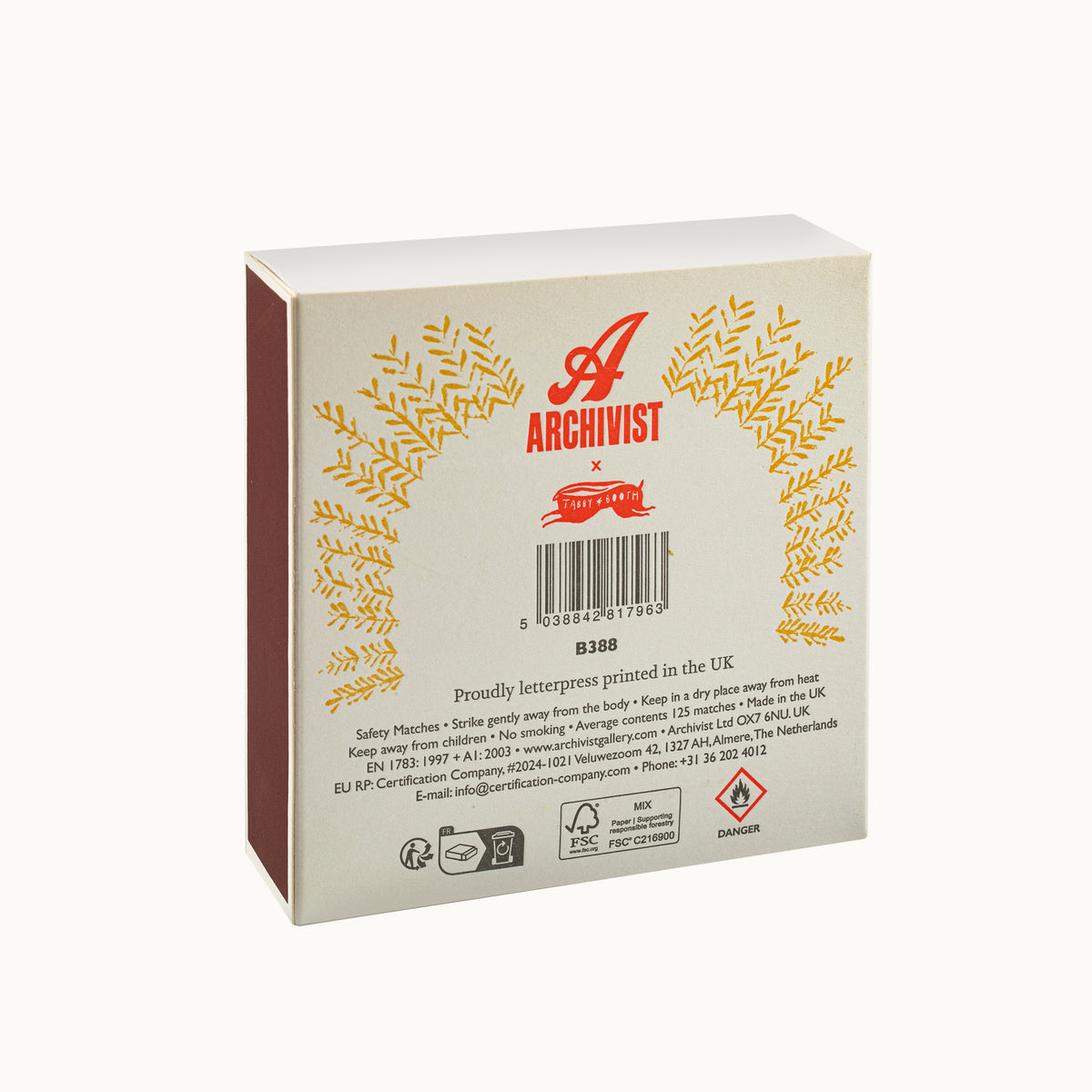 Lange Streichhölzer Turkey | Square Matchbox von Archivist Gallery