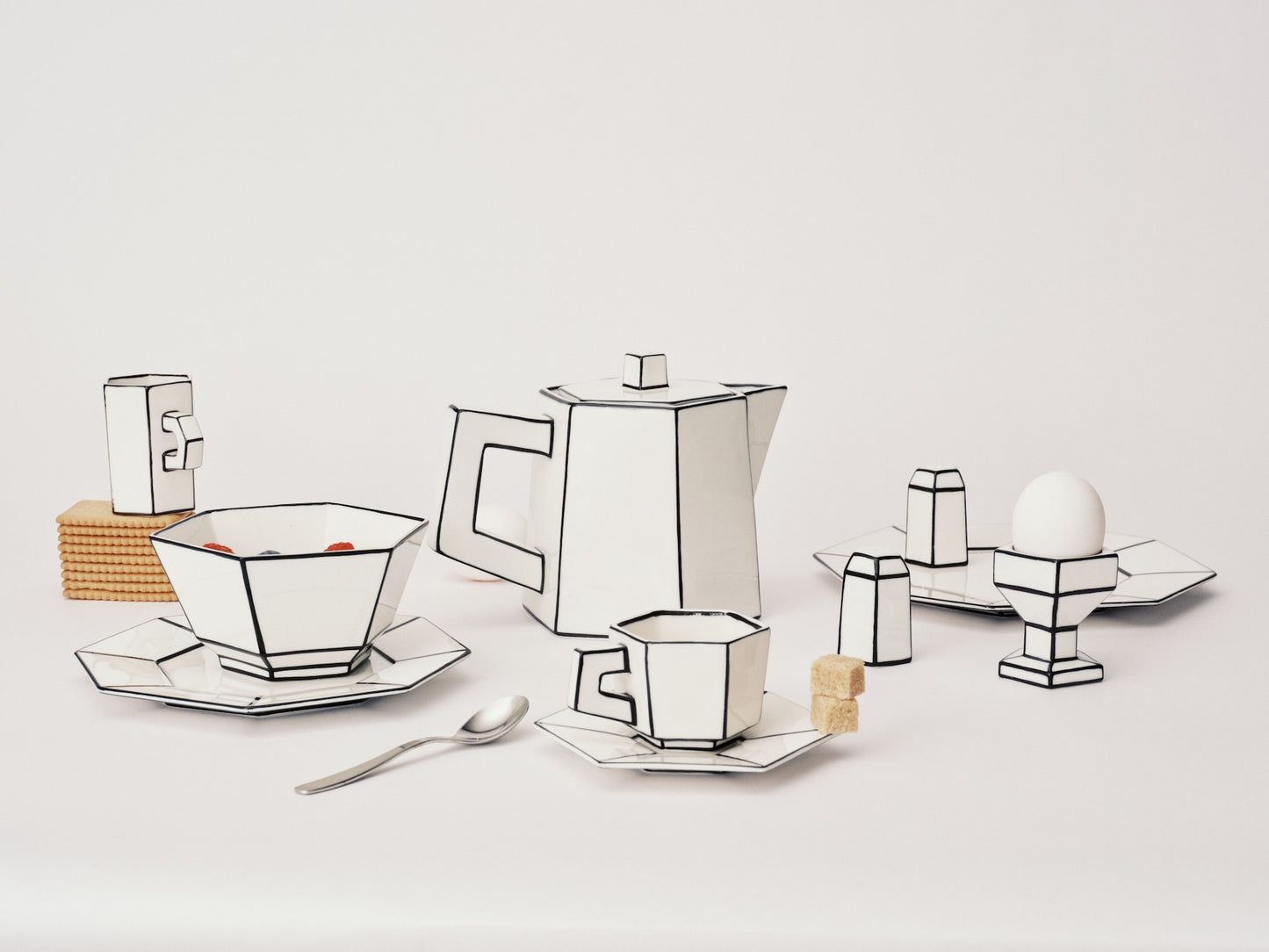 Espressotasse mit Untersetzer Carte Blanche | Design Annebet Philips von SERAX