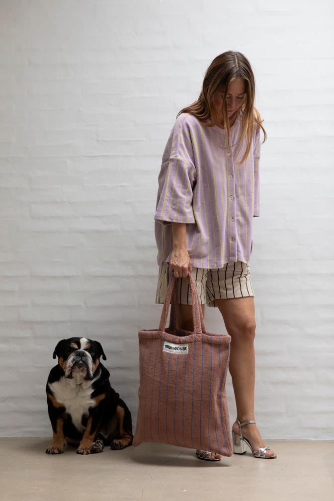 Naram Tote Bag | Camel & Ultramarine