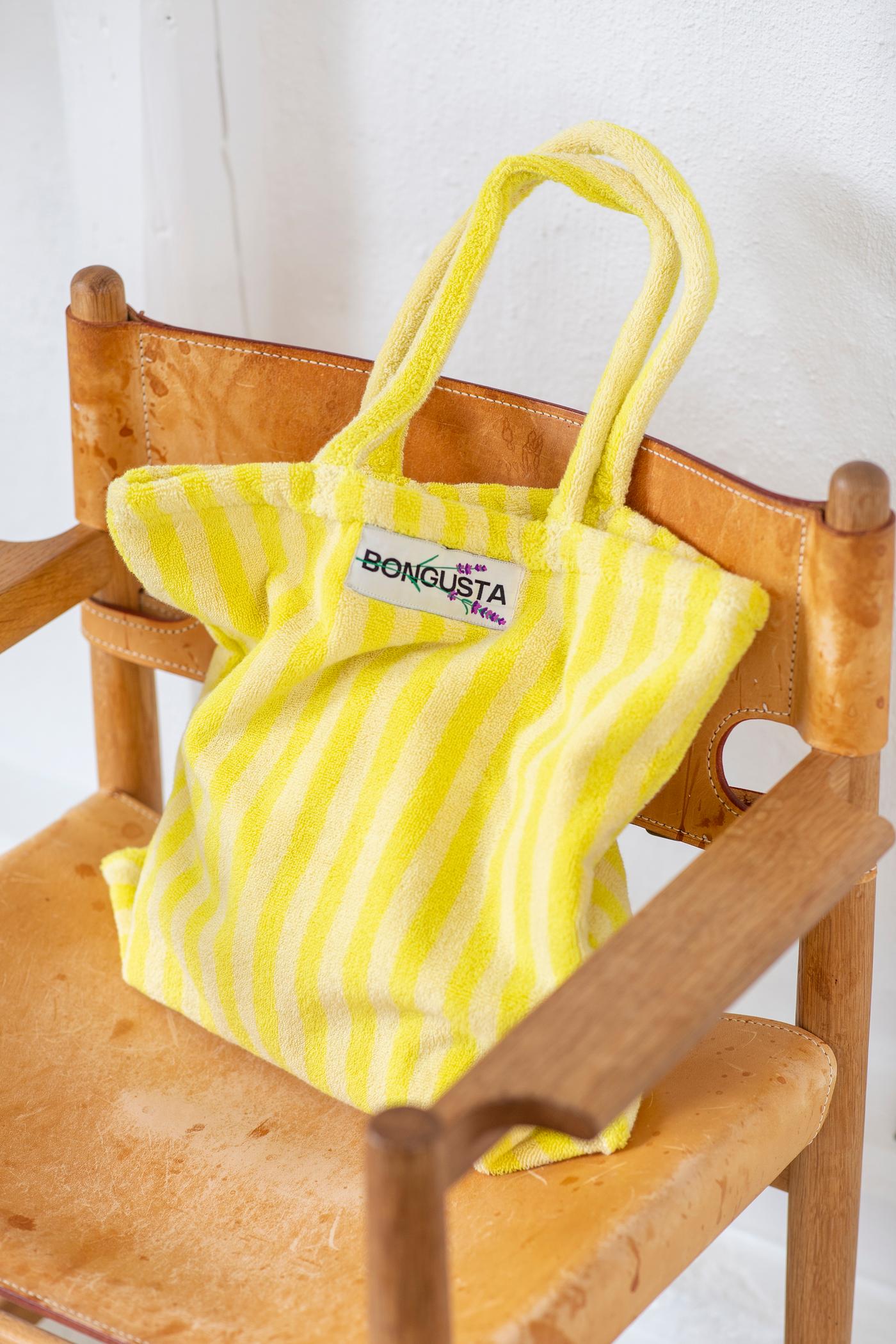 Naram Tote Bag | Pristine & Neon Yellow