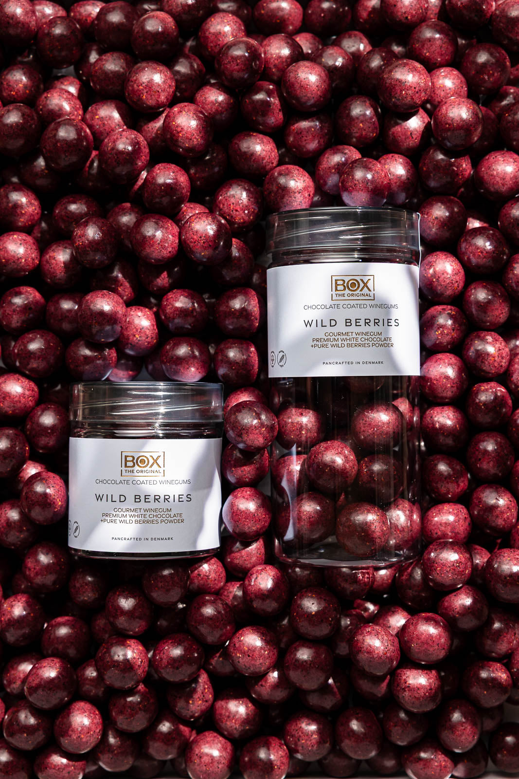 Gourmet-Weingummi Wild Berries in Weißer Schokolade 110g von The Box