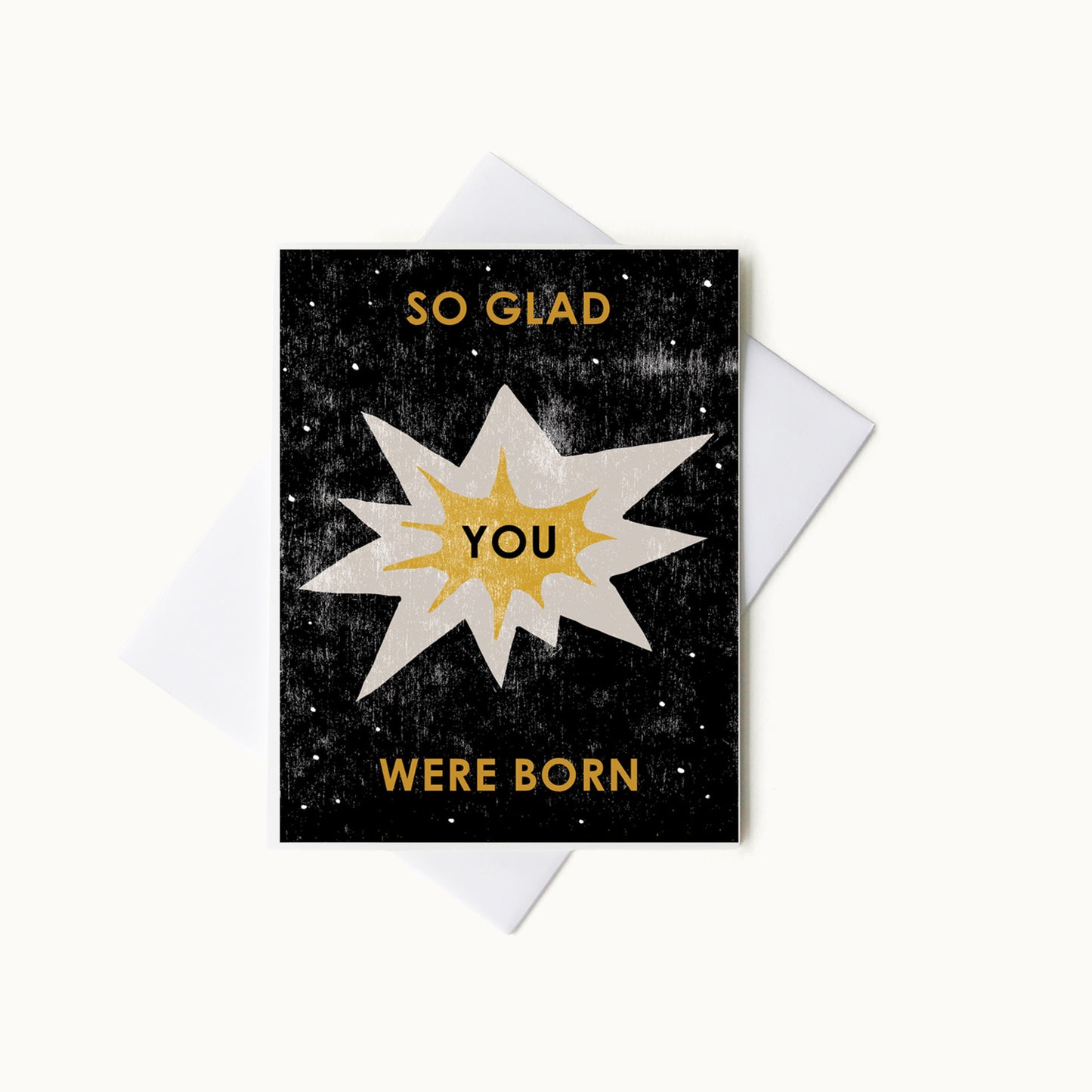 Klappkarte zum Geburtstag „So glad you were born“ von Heartell Press
