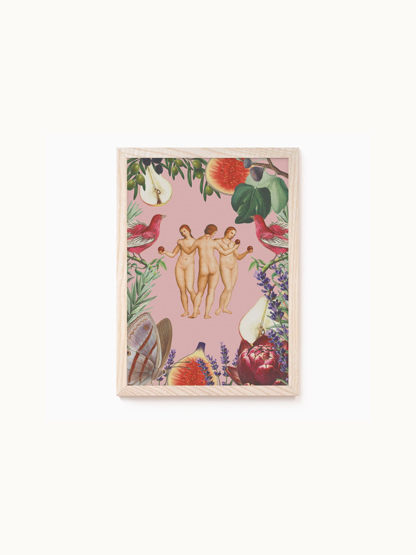 Kunstdruck | Drei Grazien Rosa