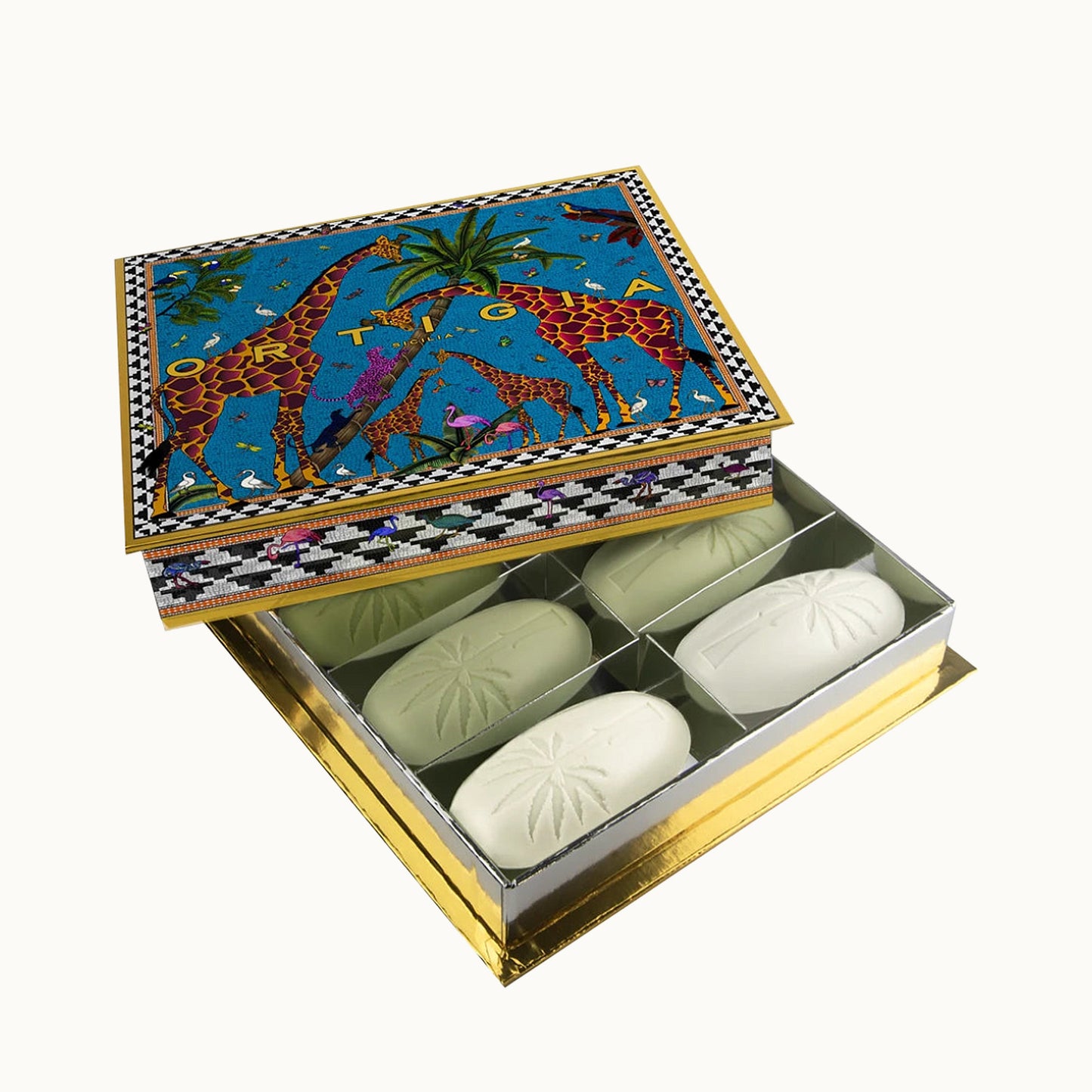 Seifen-Set Groß in Schachtel 8x40g | Giraffe von Ortigia