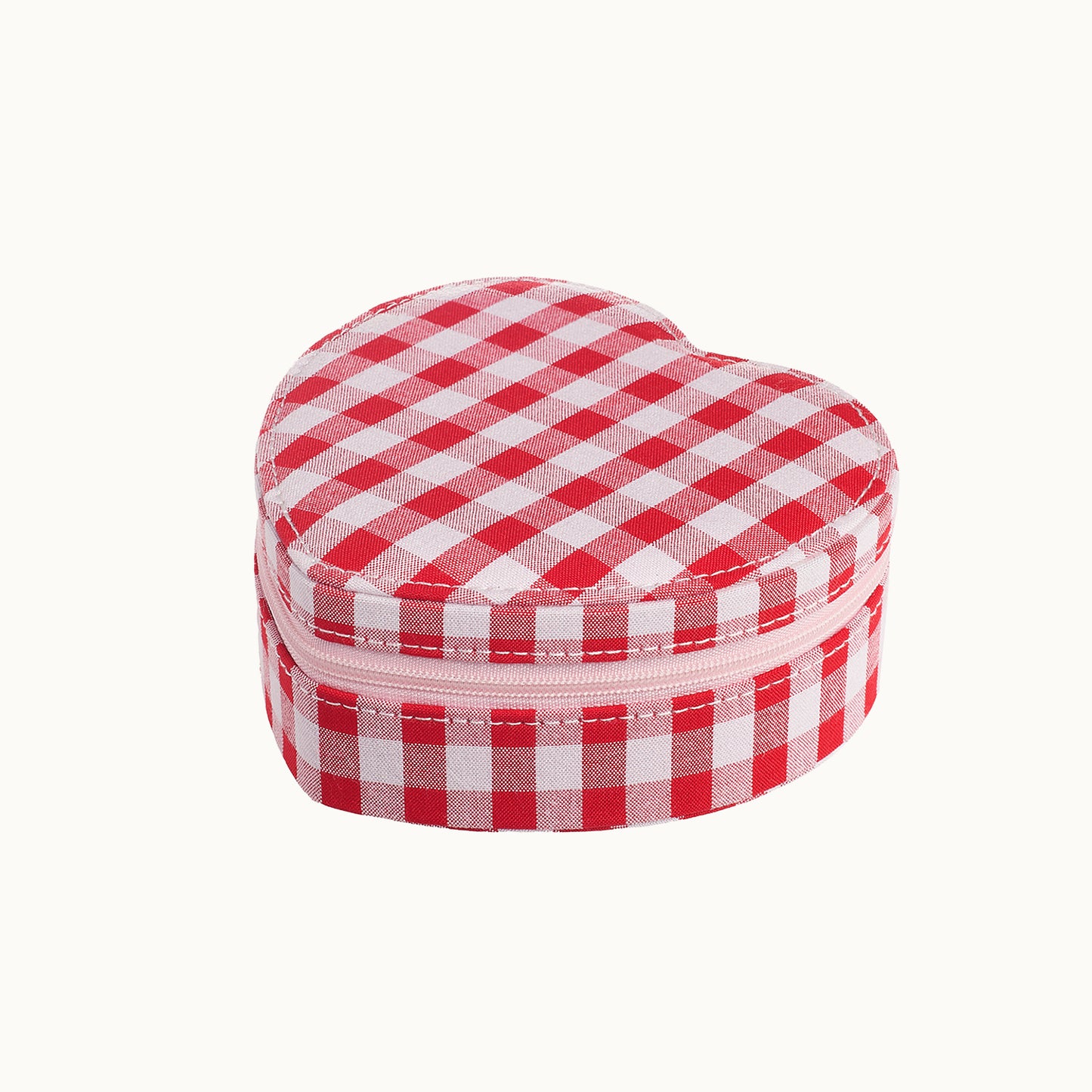 Schmuckkästchen | Gingham Love Heart Rot/Weiß von Rockahula