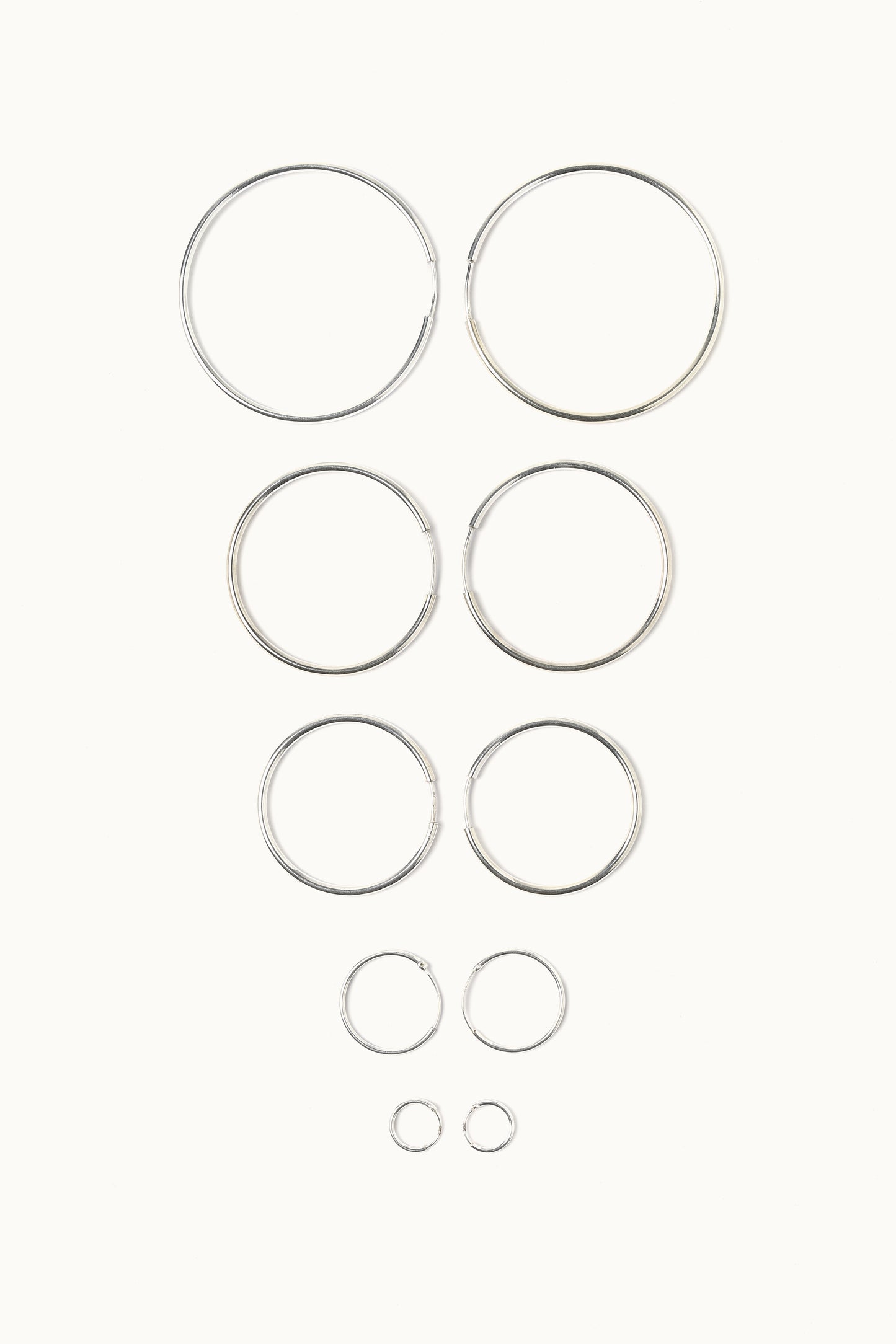 Creolen Glatt Silber (1-5 cm) | Sarah Cossham