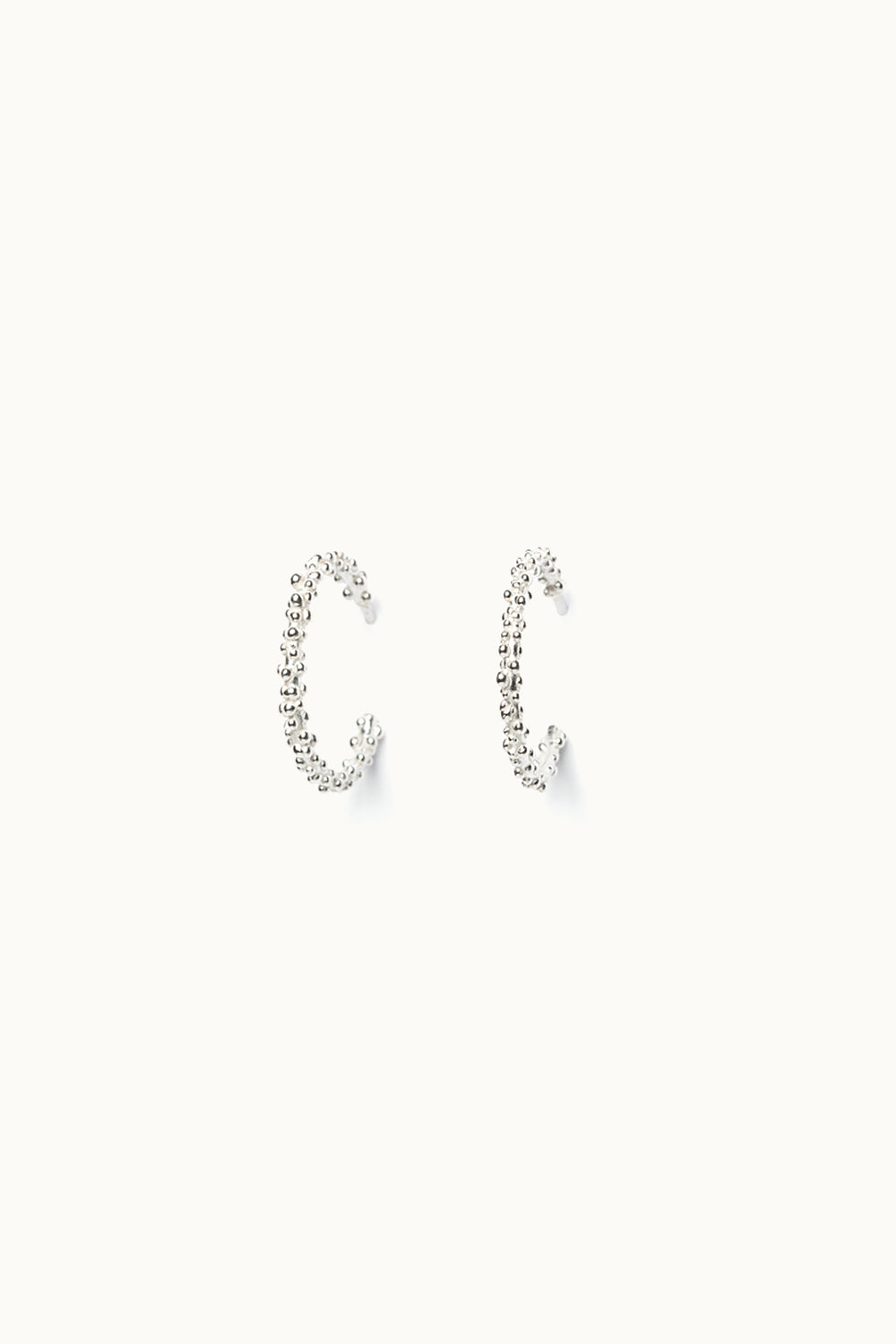 Creolen Champagner in Silber (S–L) | Sarah Cossham