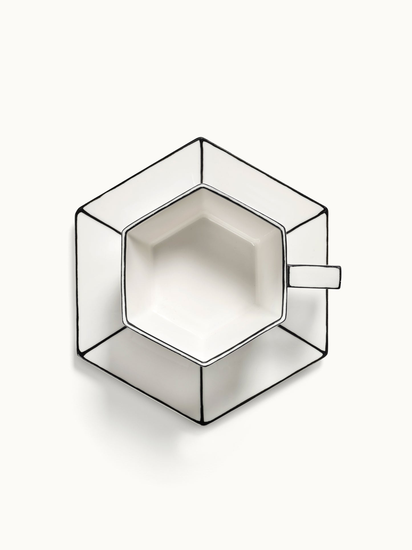 Cappuccino-Tasse mit Untersetzer Carte Blanche | Design Annebet Philips von SERAX