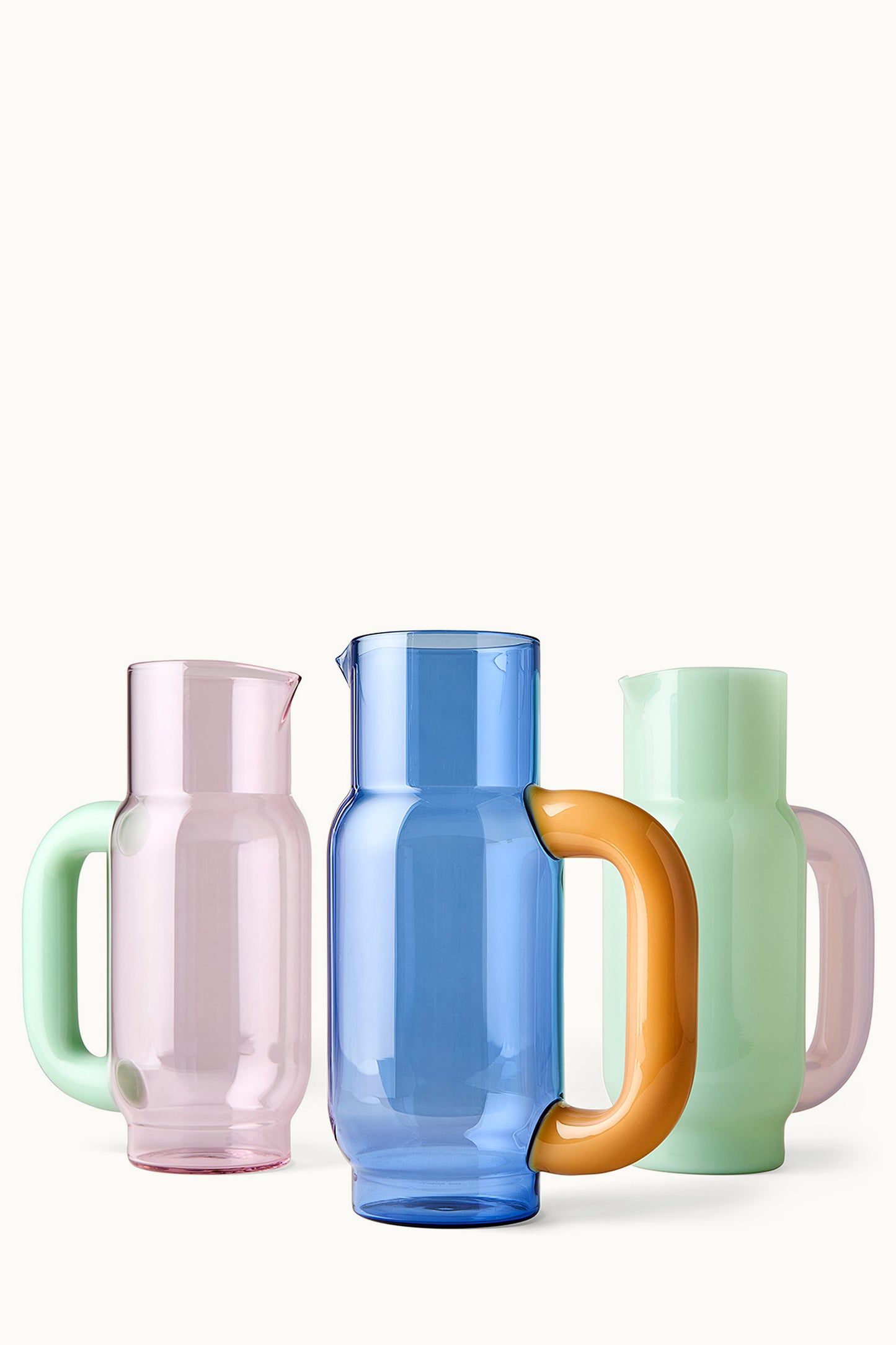 Pitcher/Glaskanne | Milky Jade & Milky Pink von Studio About