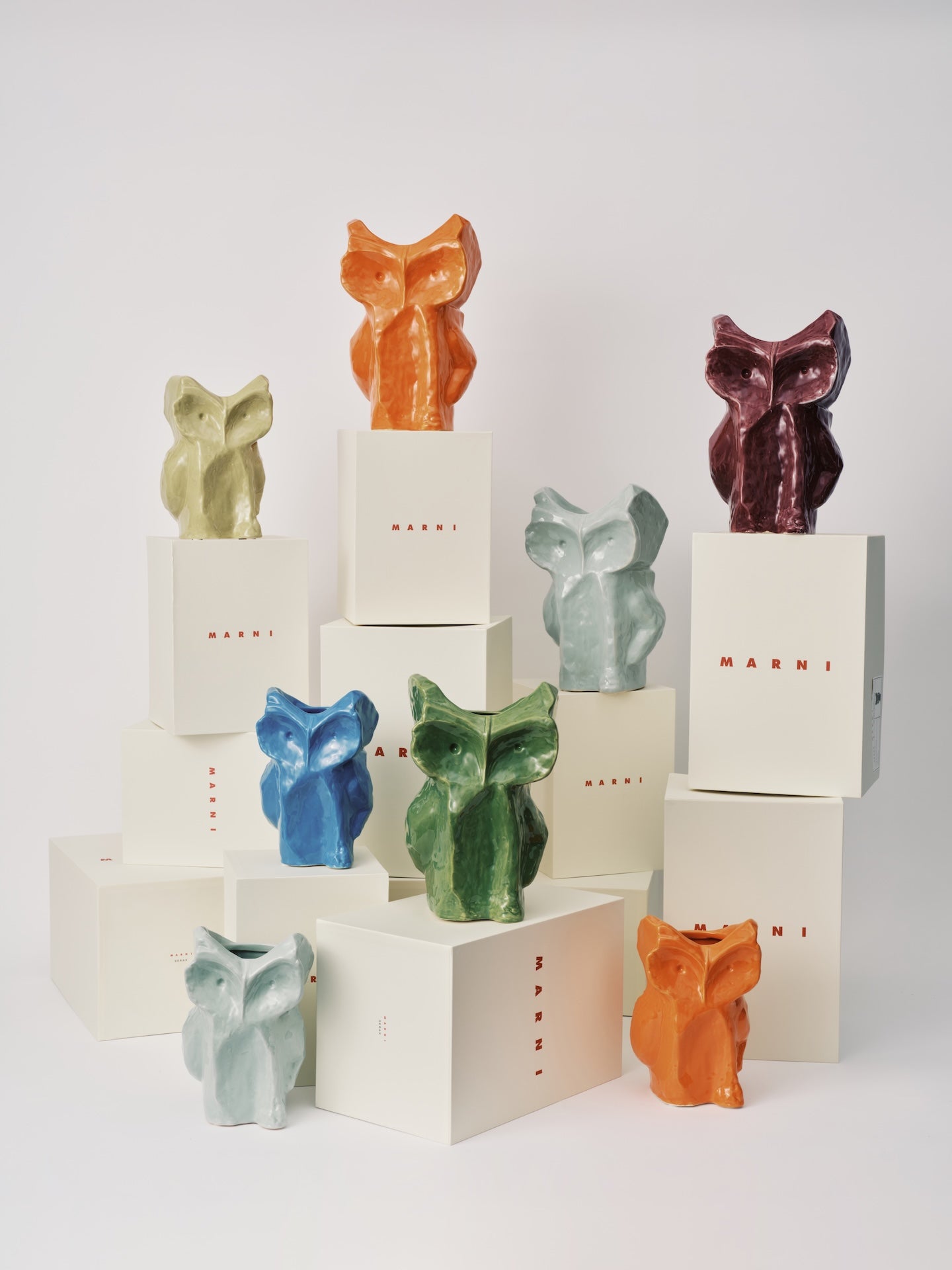 MARNI Vase Owl „After Midnight“ L in Orange von SERAX