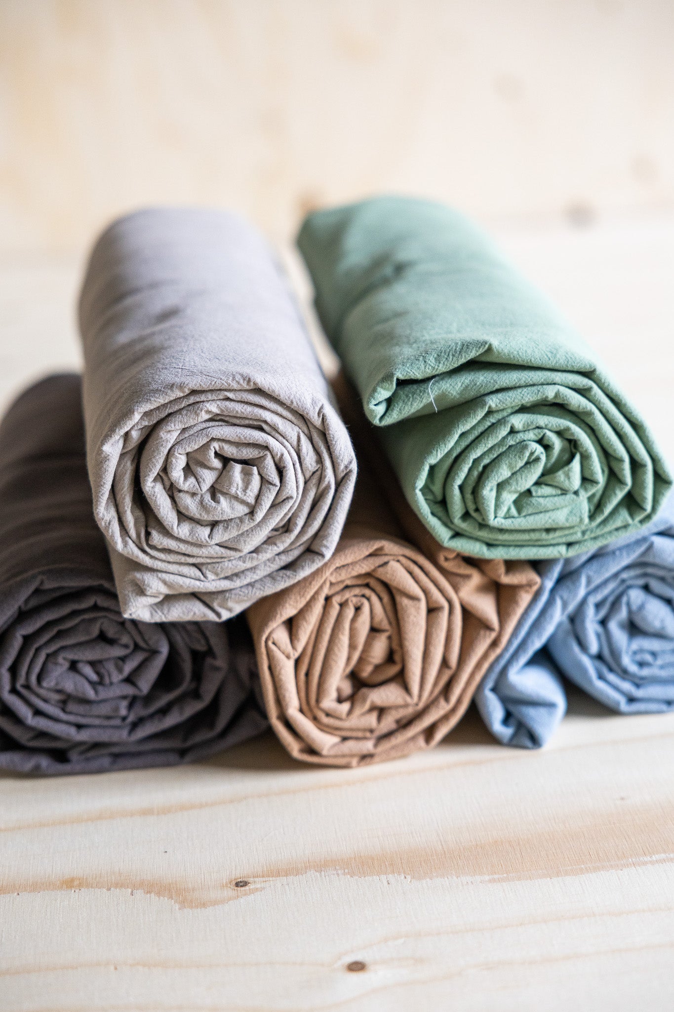 Bettlaken Crinkle 240x260 cm | Mineral Green von Smaland