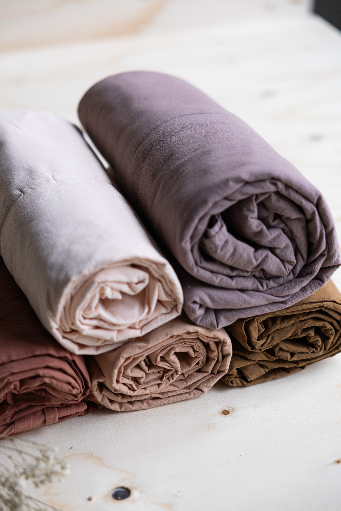 Bettlaken Crinkle 240x260 cm | Rose Taupe von Smaland