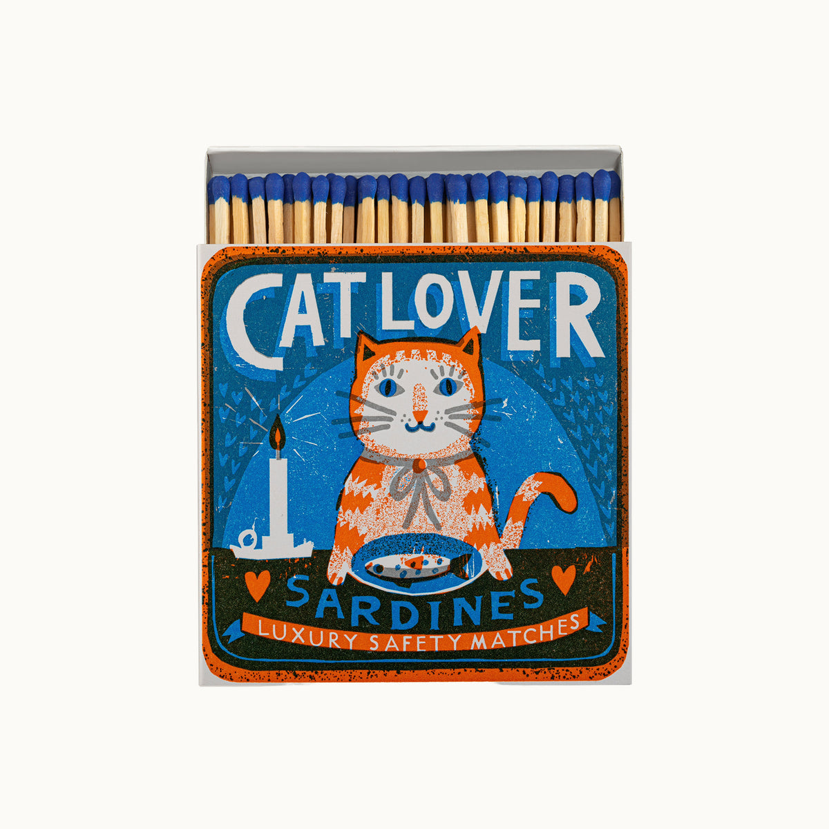 Lange Streichhölzer Cat Lover | Square Matchbox von Archivist Gallery