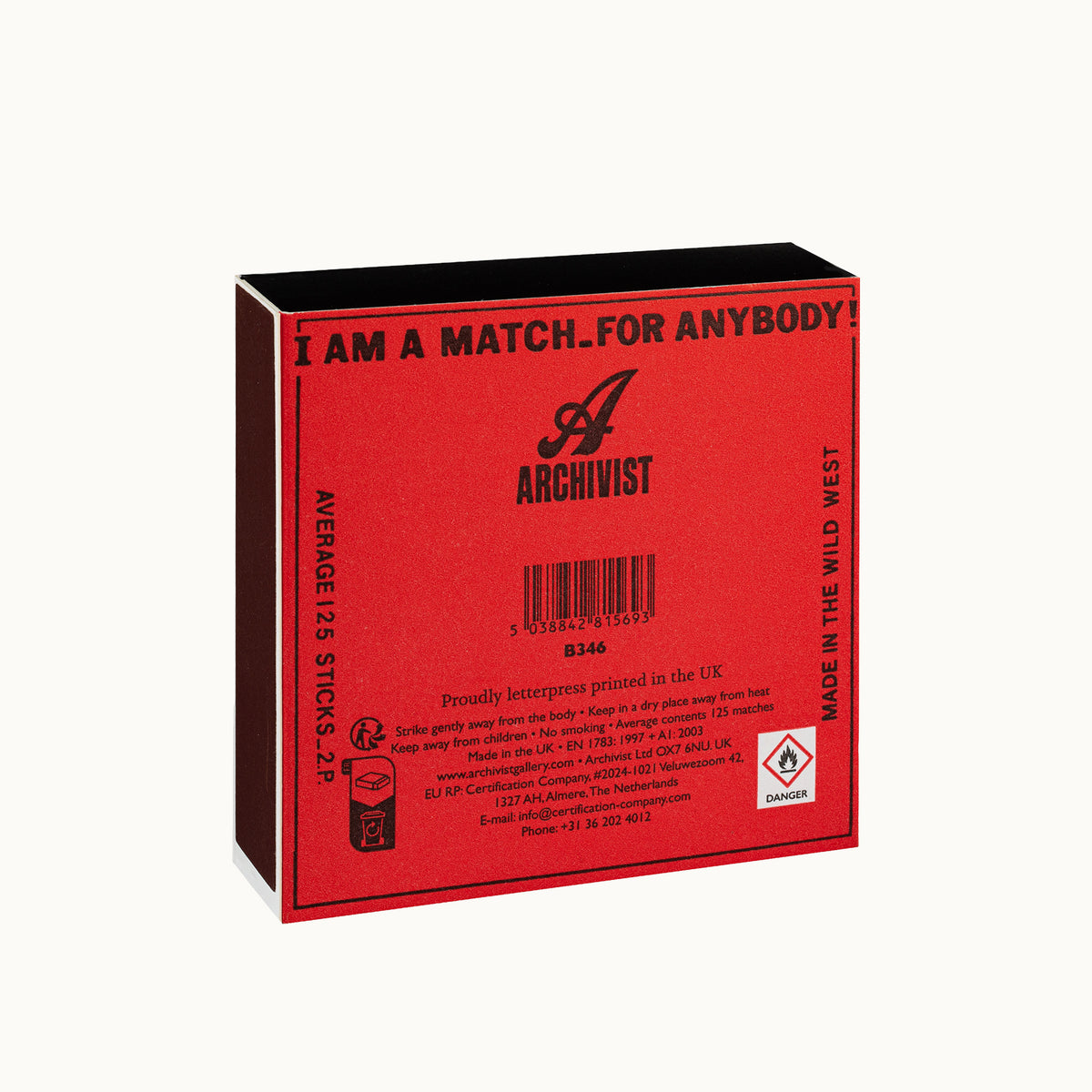 Lange Streichhölzer Cowgirl | Square Matchbox von Archivist Gallery