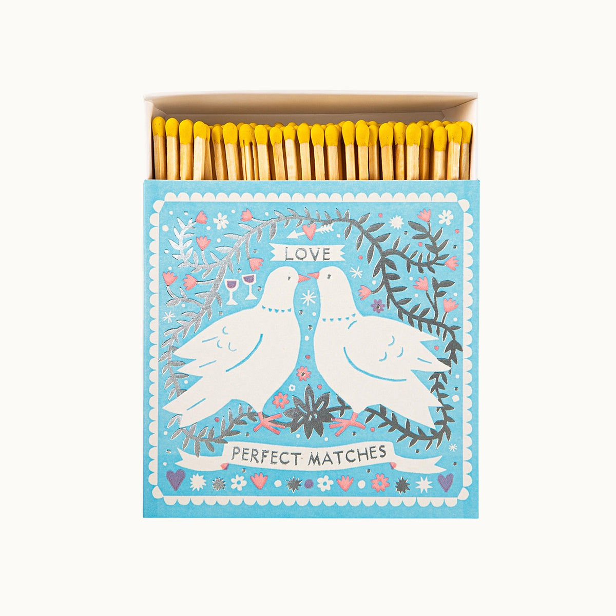 Lange Streichhölzer Dove | Square Matchbox von Archivist Gallery