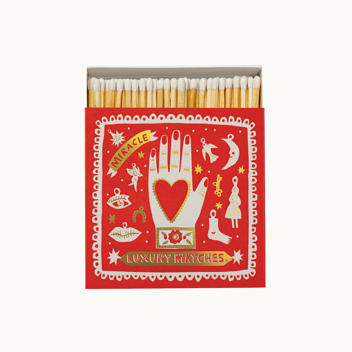 Lange Streichhölzer Red Miracle | Square Matchbox von Archivist Gallery