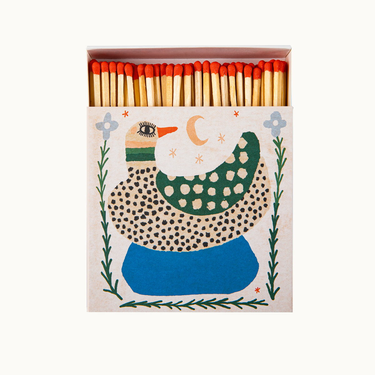 Lange Streichhölzer Spotted Duck | Square Matchbox von Archivist Gallery