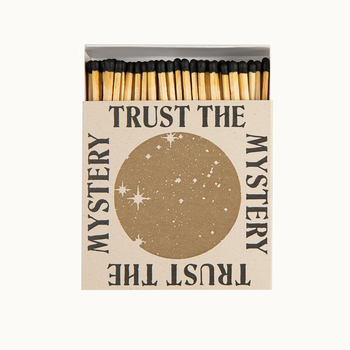 Lange Streichhölzer Trust The Mystery | Square Matchbox von Archivist Gallery