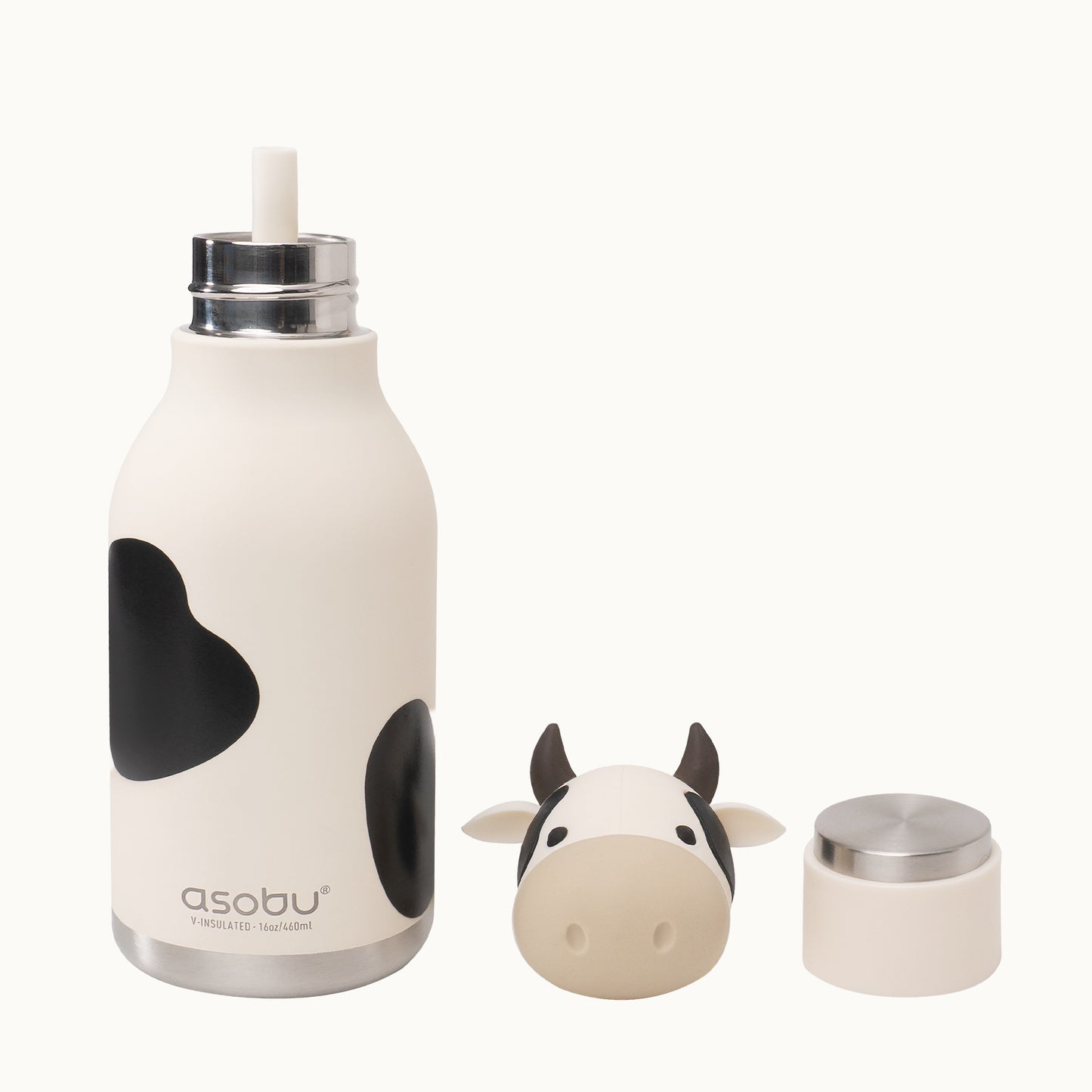 Bestie Trinkflasche 470ml | Cow "Willow" von Asobu