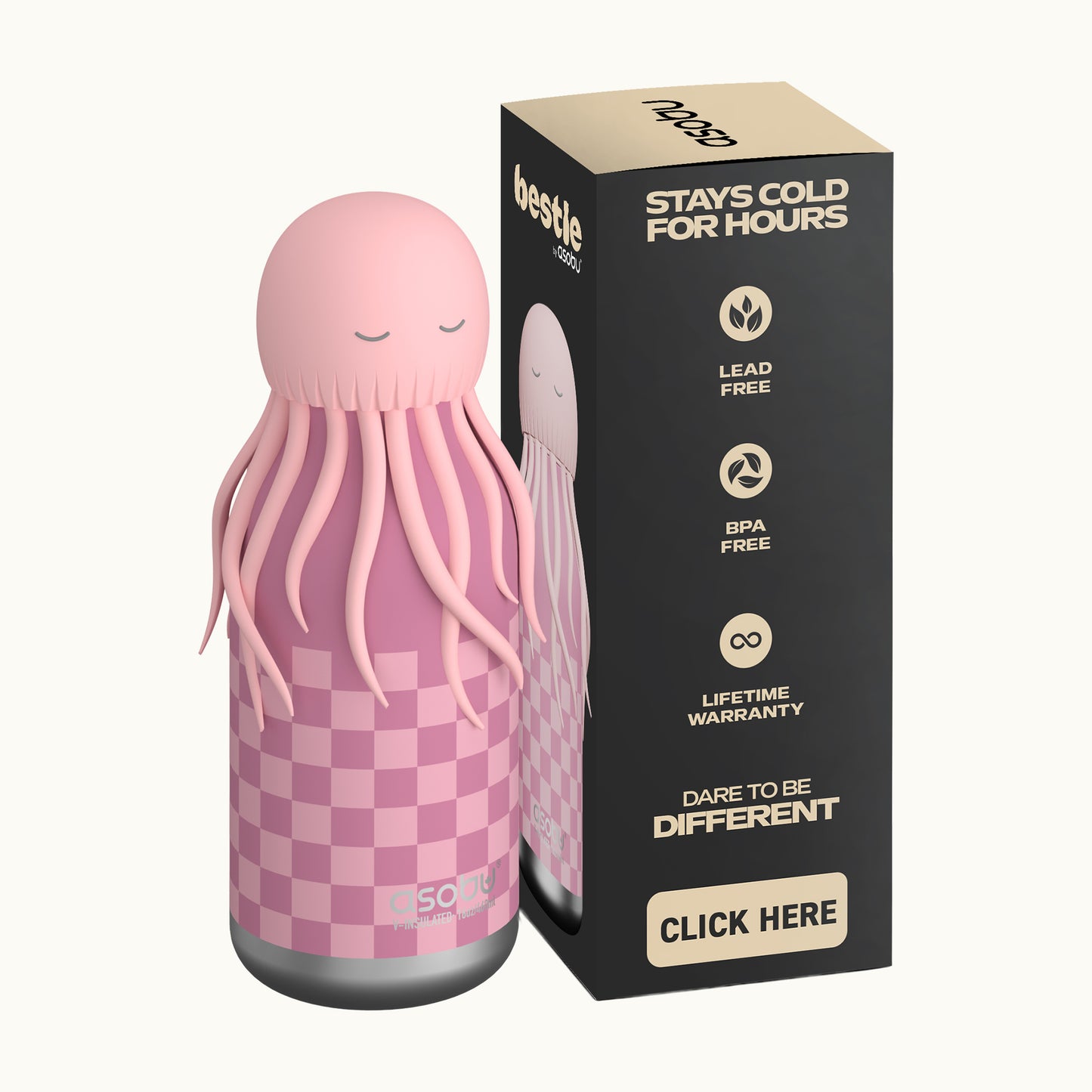 Bestie Trinkflasche 470ml | JellyFish "Reina" von Asobu