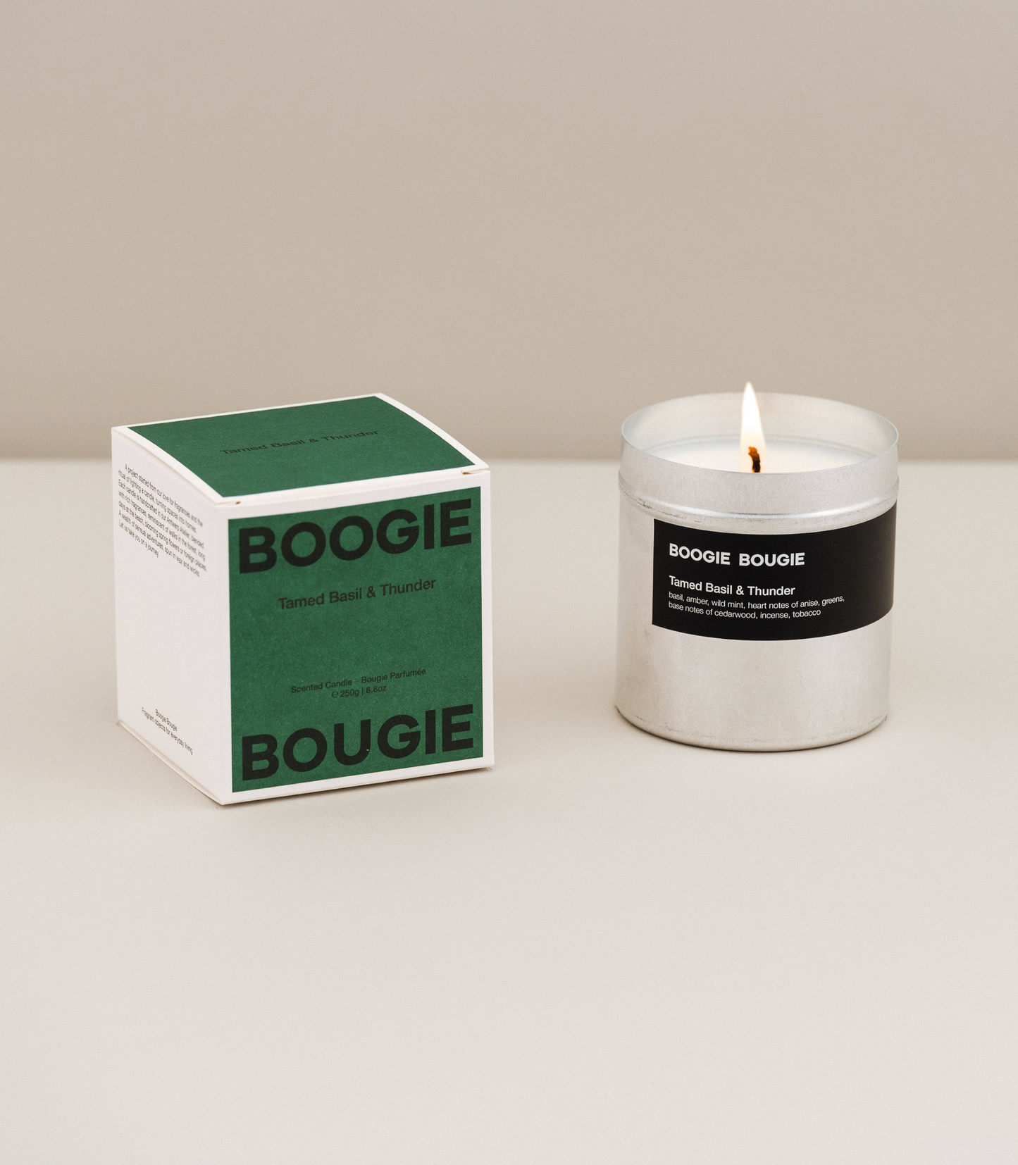 Duftkerze | Tamed Basil & Thunder von Boogie Bougie