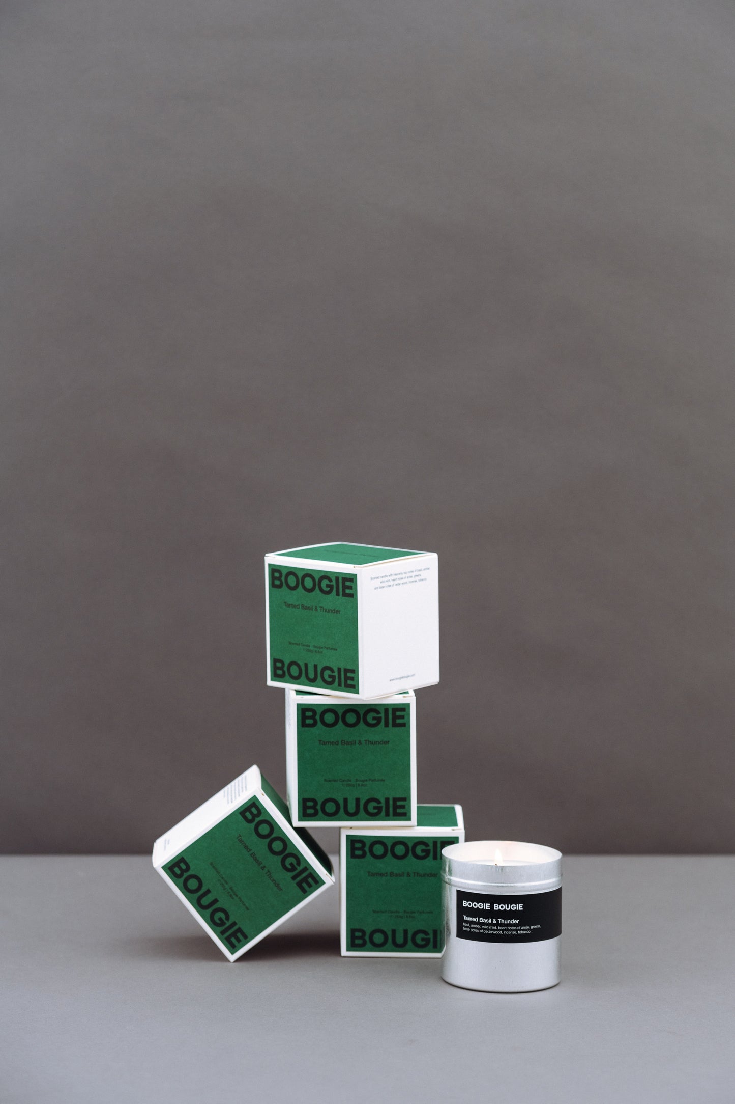 Duftkerze | Tamed Basil & Thunder von Boogie Bougie