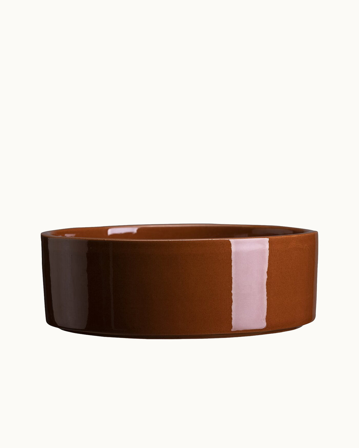 Ikebana Schale | Untersetzer 21 cm in Rusty Red von Berg's Potter