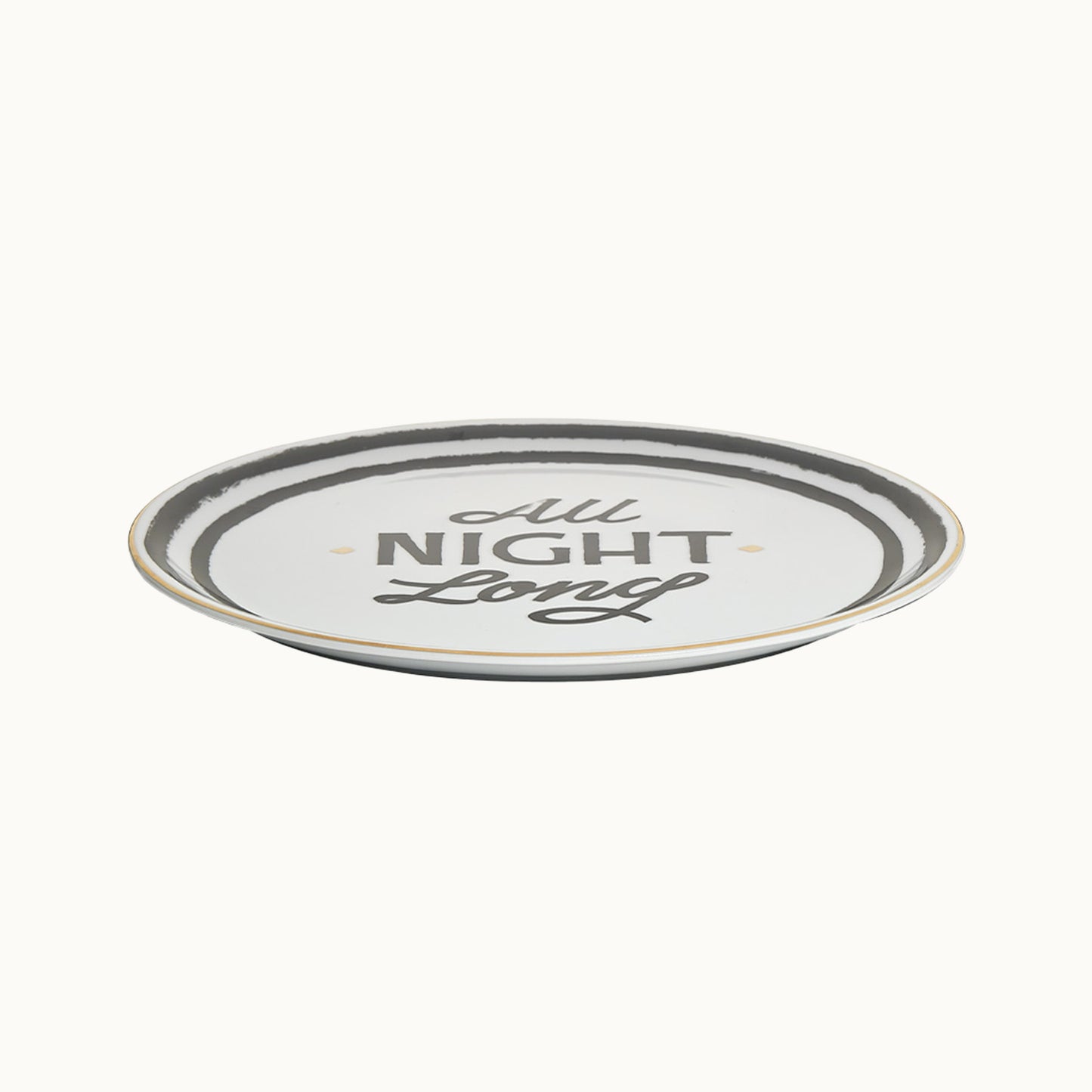 Pizza Teller mit Goldrand | "All night long" von Bitossi Home