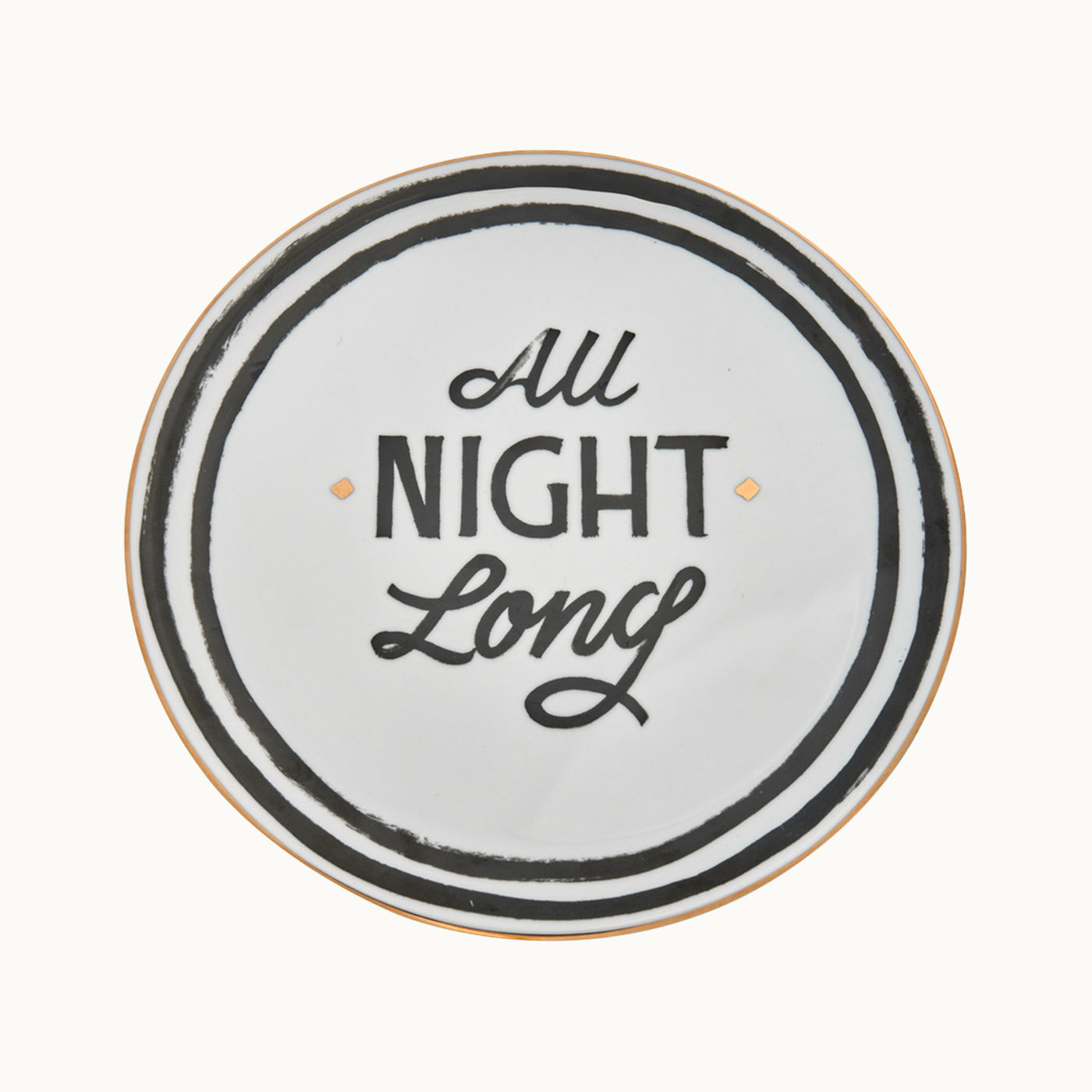 Pizza Teller mit Goldrand | "All night long" von Bitossi Home