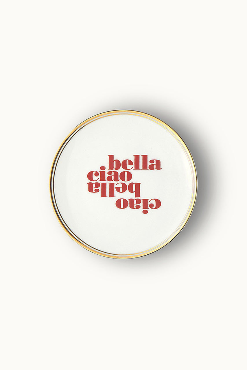 Kleiner Porzellanteller mit Goldrand | Ciao Bella von Bitossi Home