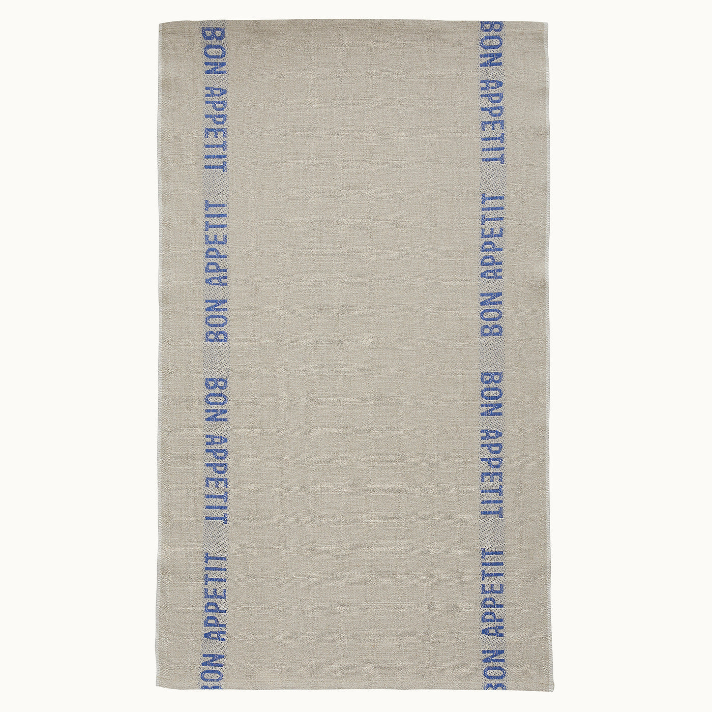 Geschirrtuch Bon Appétit | Natur-Blau von Charvet Editions