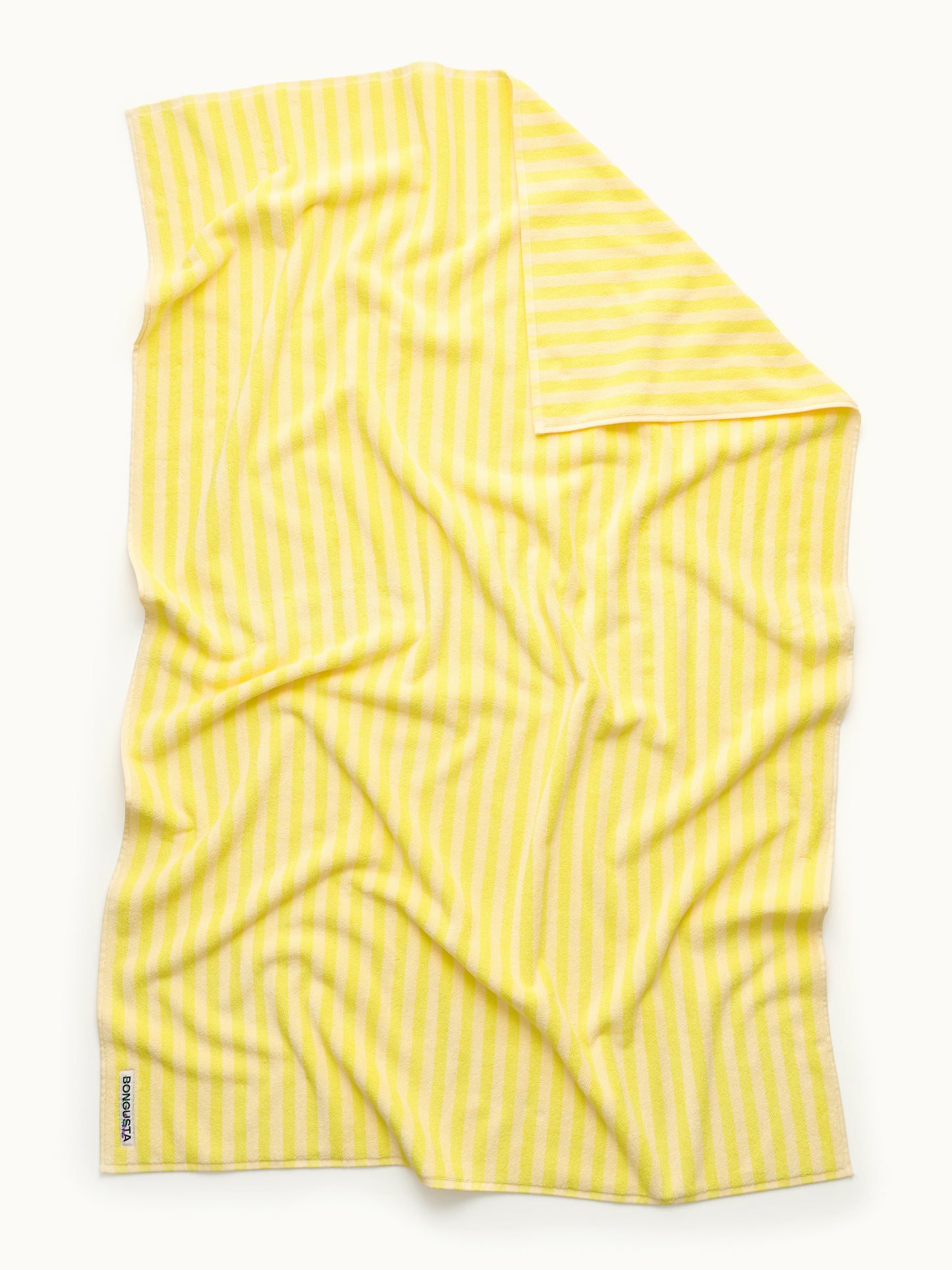 Naram Handtuch | Pristine & Neon Yellow von Bongusta