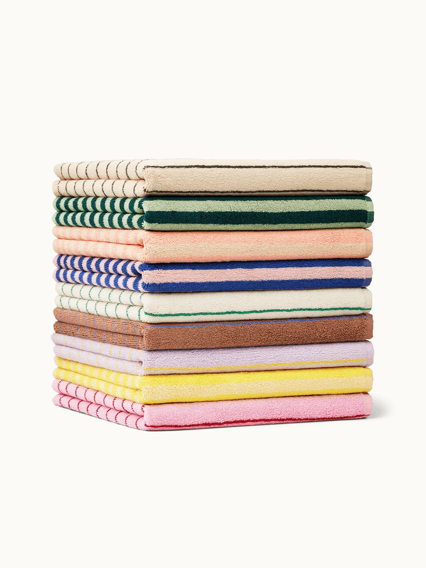 Naram Handtuch | Pristine & Neon Yellow von Bongusta
