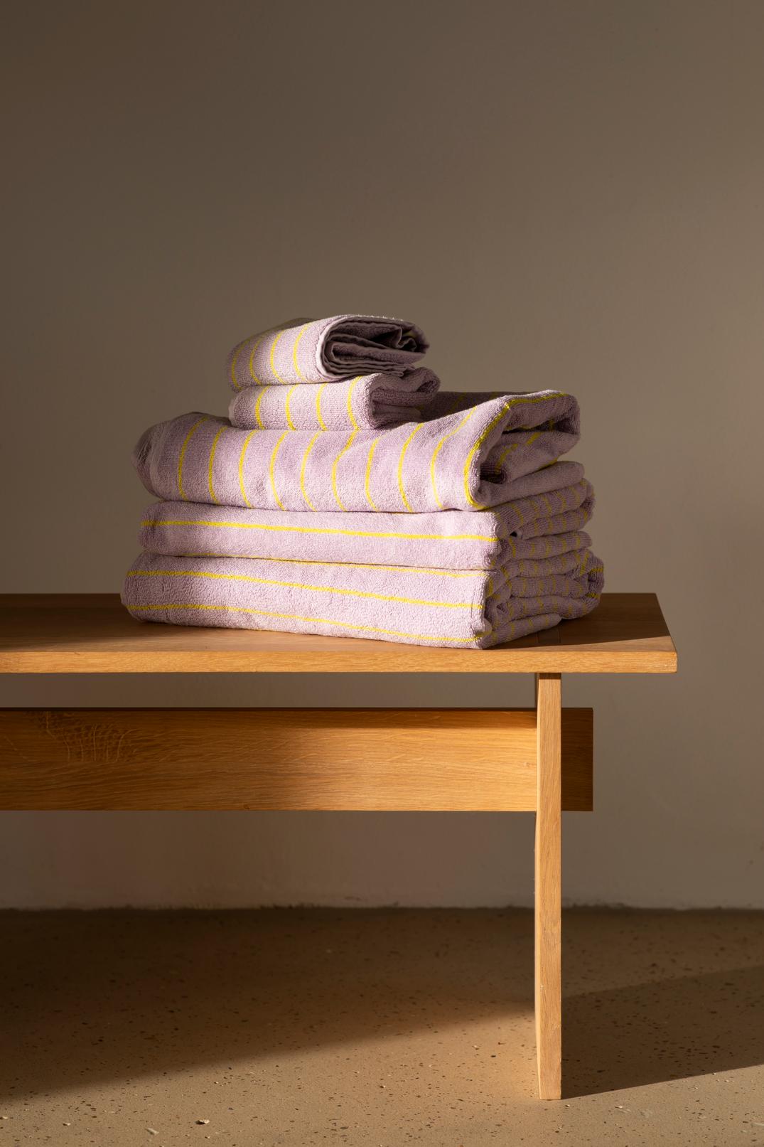 Naram Handtuch | Lilac & Neon Yellow von Bongusta
