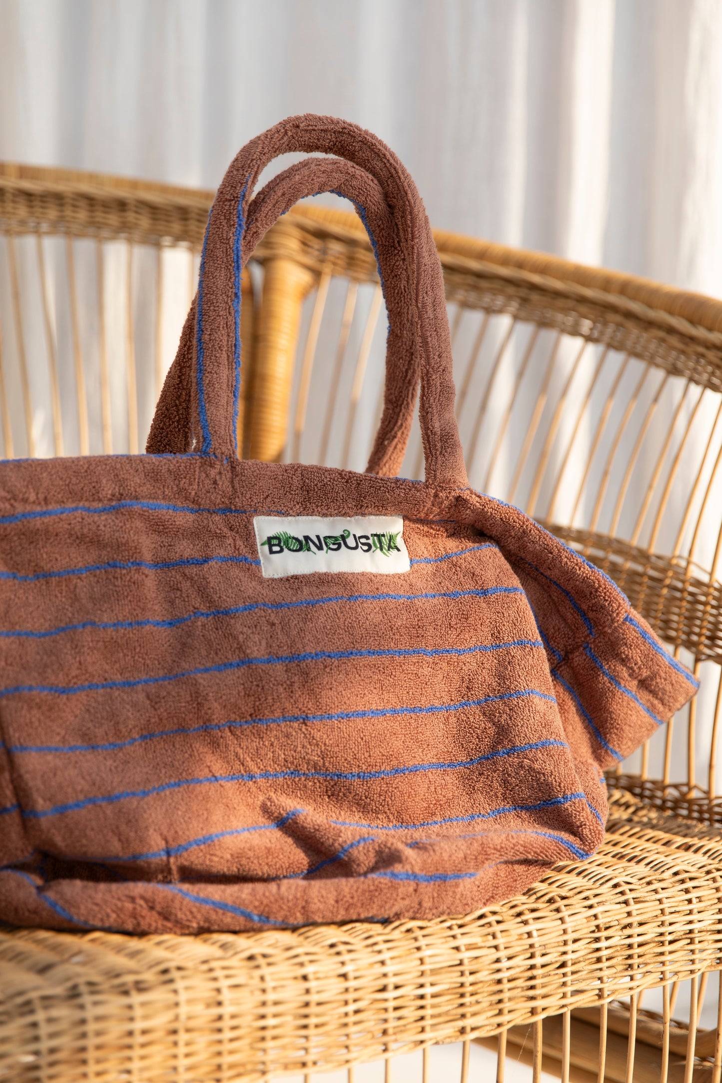 Naram Weekend Bag | Camel & Ultramarine von Bongusta
