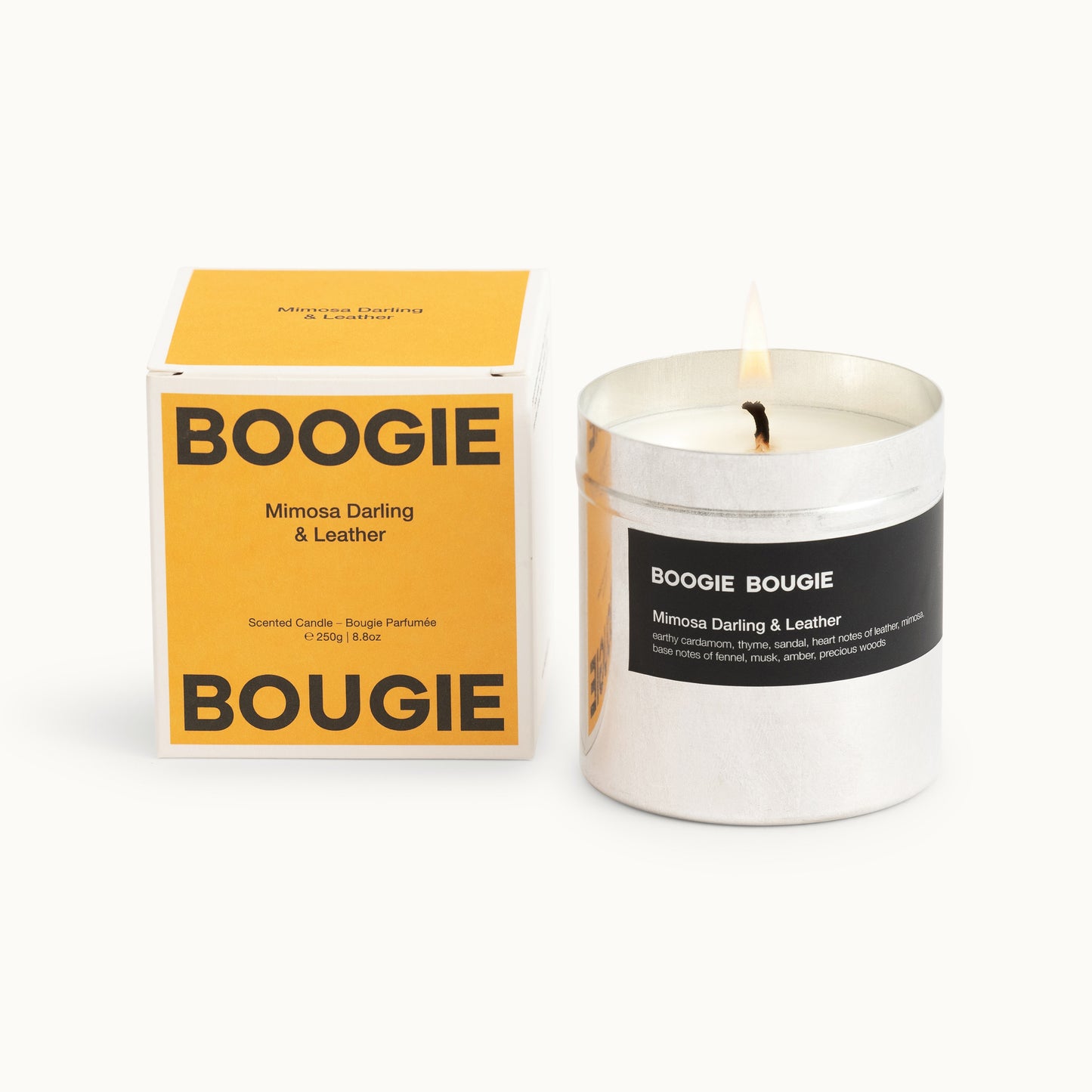 Duftkerze | Mimosa Darling & Leather von Boogie Bougie
