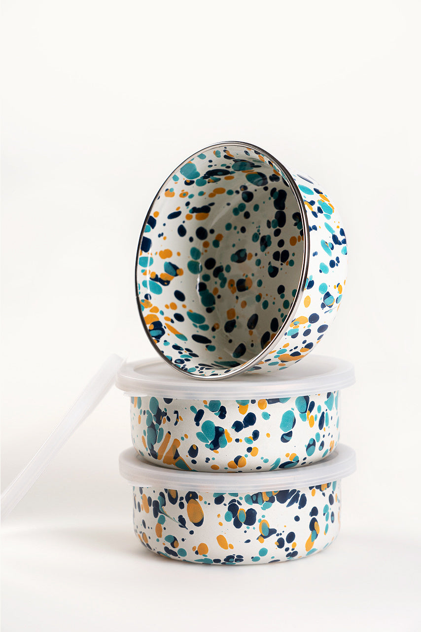 Emaille Dose Multicolor Splash von Crow Canyon
