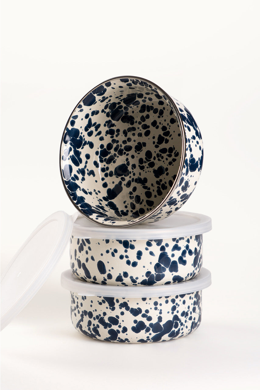Emaille Dose Navy Splash von Crow Canyon