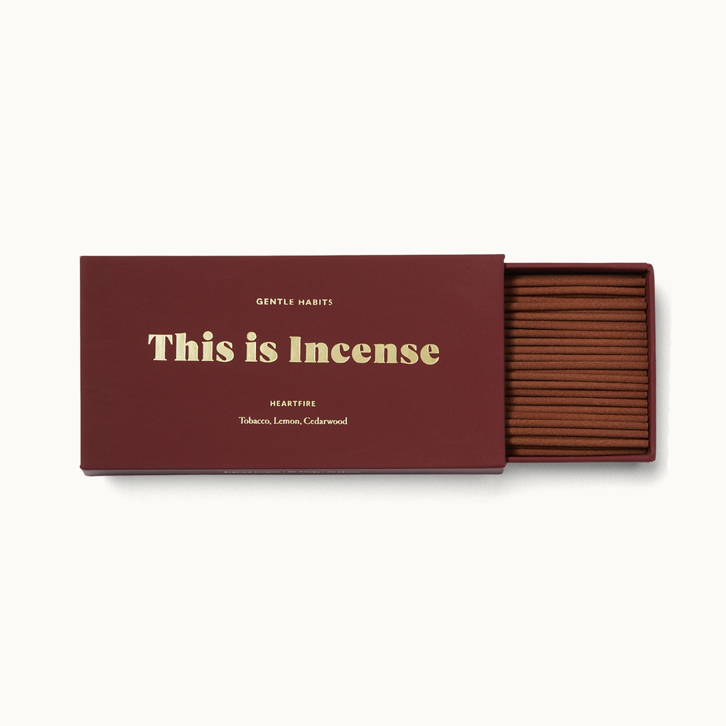Räucherstäbchen Heartfire | Tobacco, Zitrone & Zeder von Gentle Habits