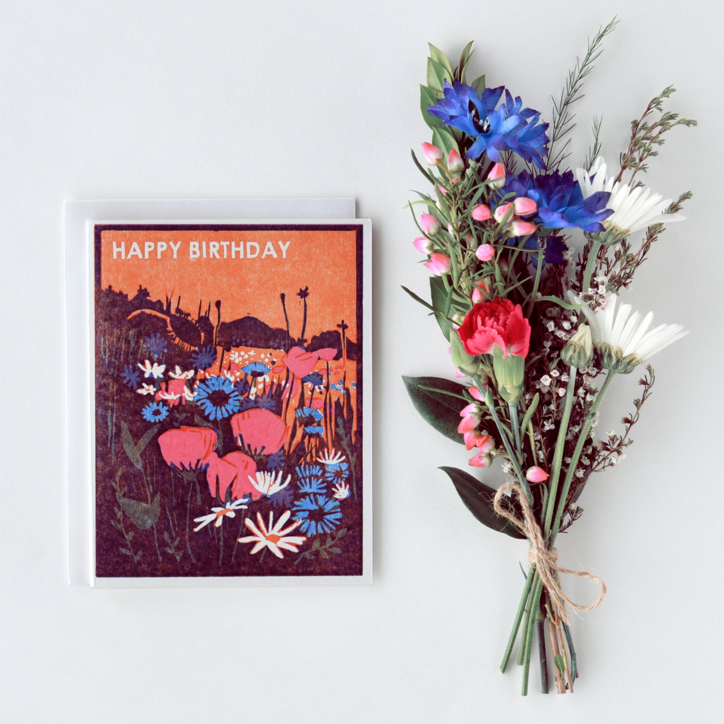 Klappkarte zum Geburtstag „Wildflowers“ von Heartell Press