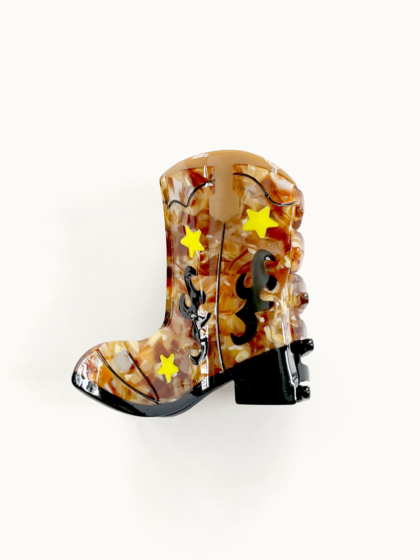 Haarklammer Cowboystiefel | Braun