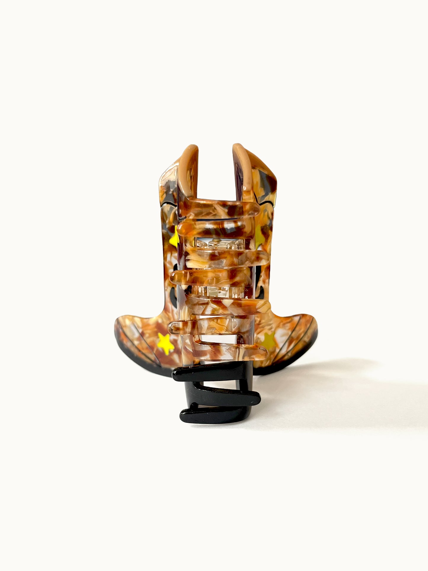 Haarklammer Cowboystiefel | Braun