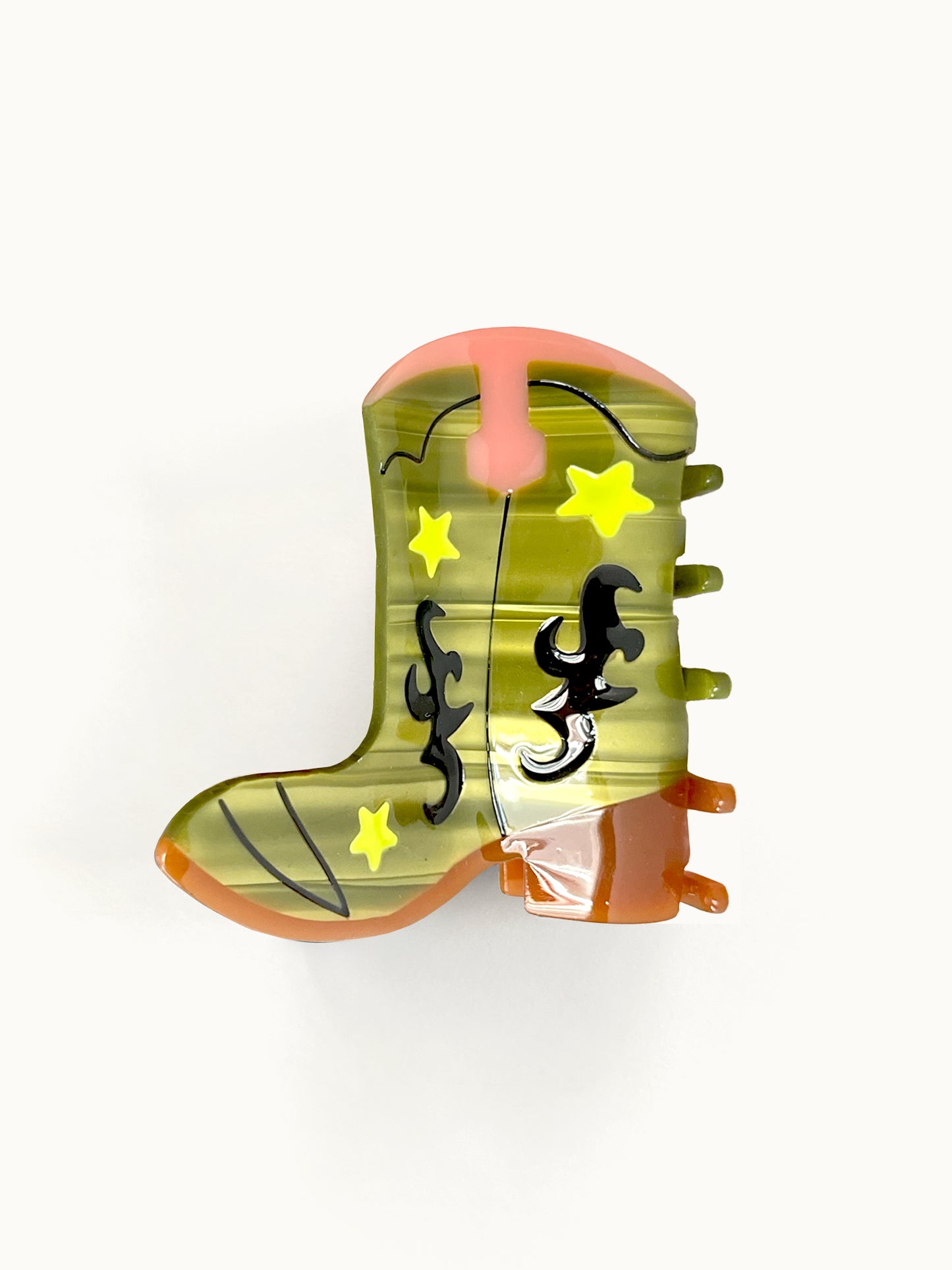 Haarklammer Cowboystiefel | Grün