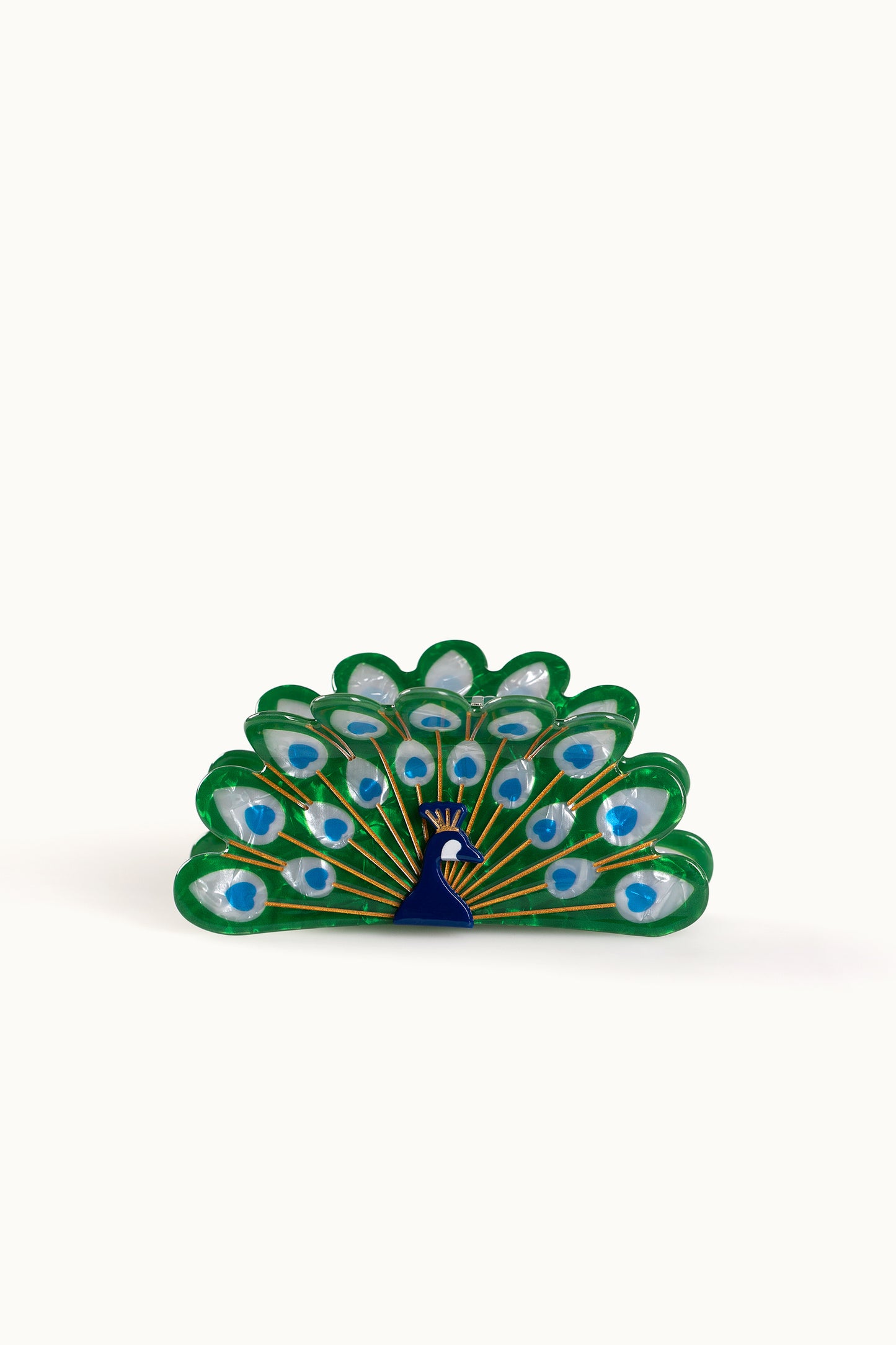 Haarklammer Pfau