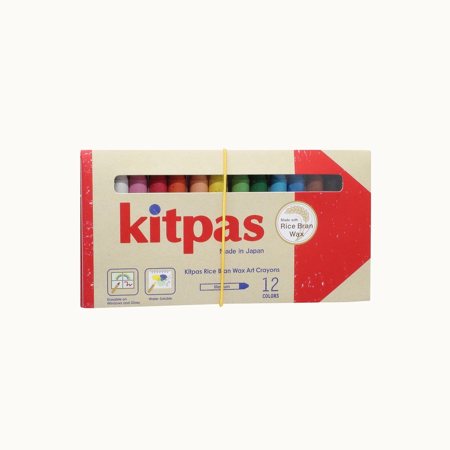 Kitpas Rice Bran Wax Art Crayons | 12er-Set Medium