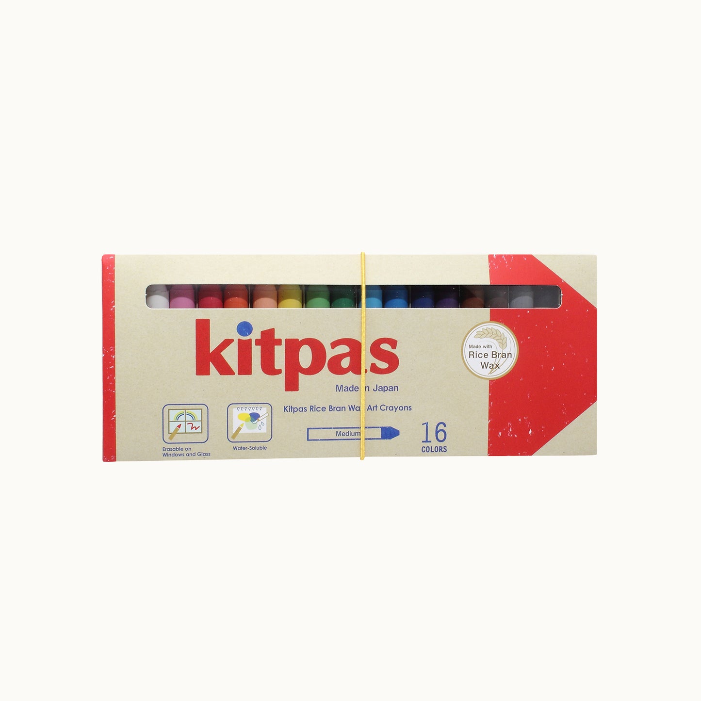 Kitpas Rice Bran Wax Art Crayons | 16er-Set Kreativ