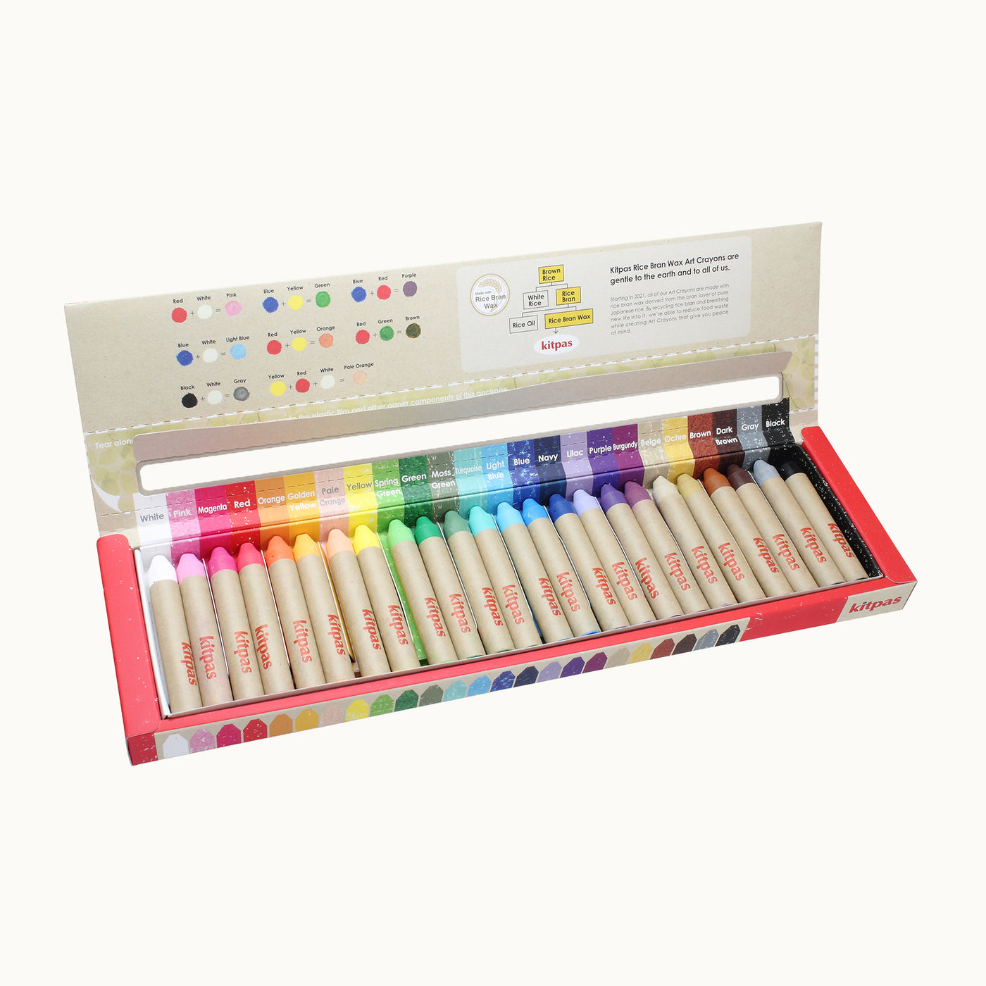 Kitpas Rice Bran Wax Art Crayons | 24er-Set Expert