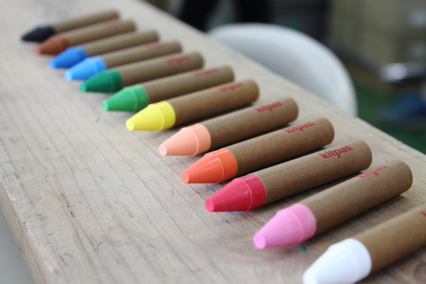 Kitpas Rice Bran Wax Art Crayons | 12er-Set Medium