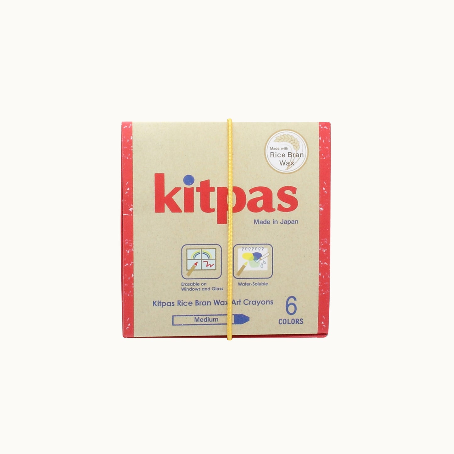 Kitpas Rice Bran Wax Art Crayons | 6er-Set Basic